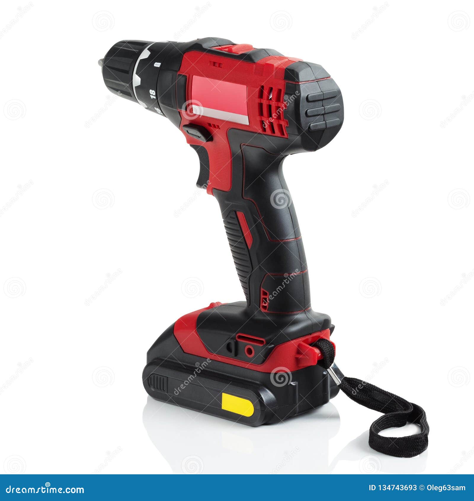 Cordless Drill Screwdriver with Drill Bit Stock Image - Image of steel ...