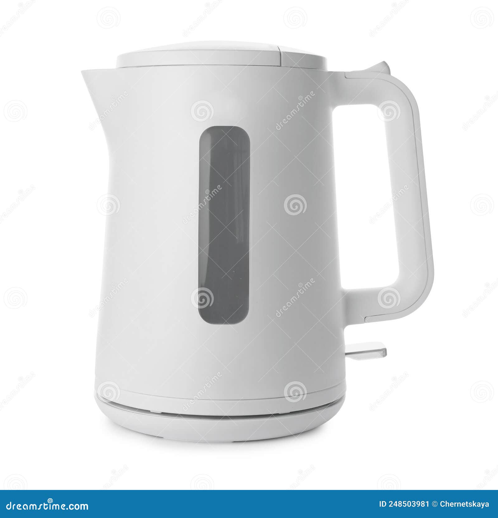 New Modern Electric Kettle Isolated on White Stock Image Image of