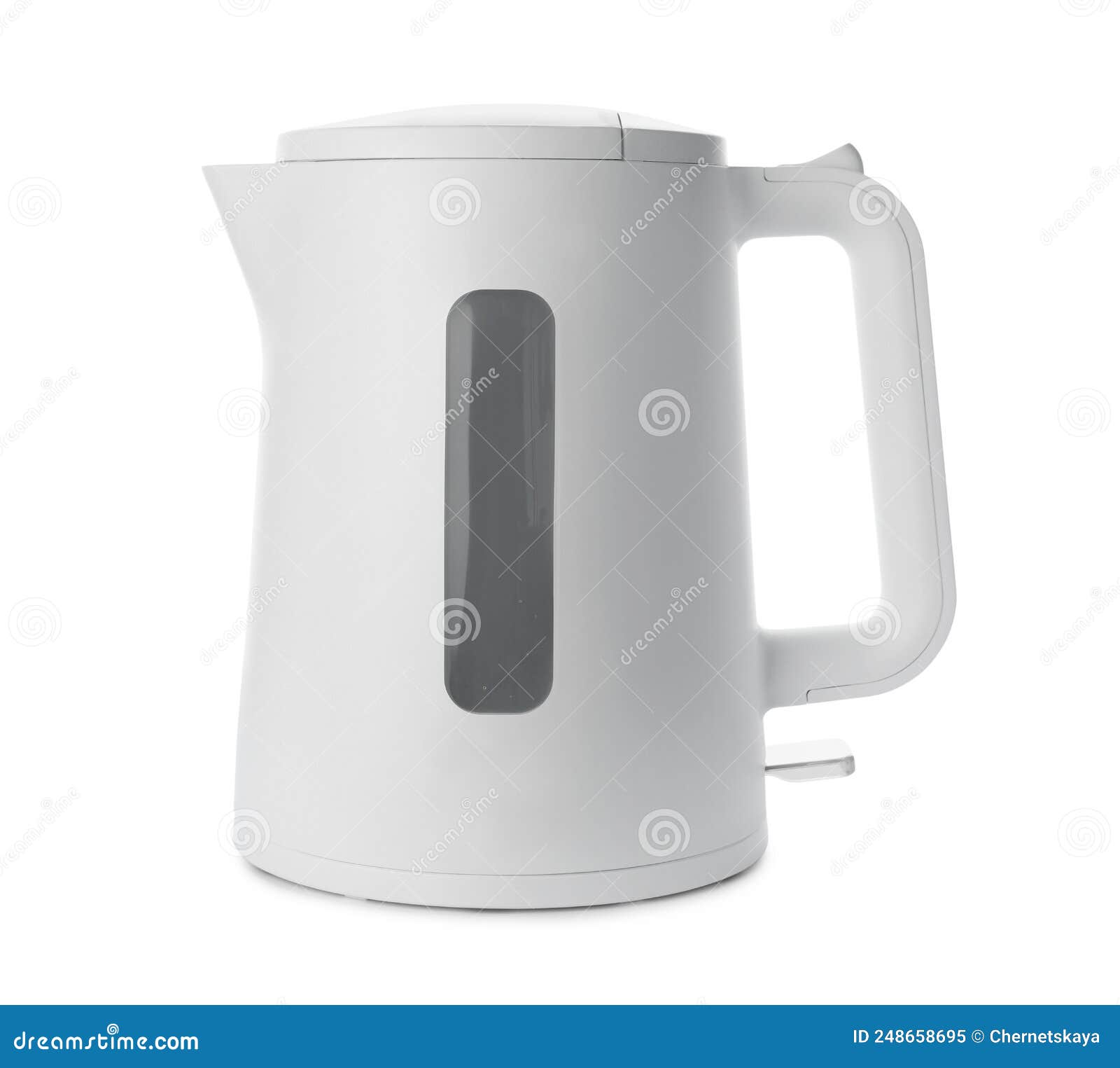 New Modern Electric Kettle Isolated on White Stock Image Image of