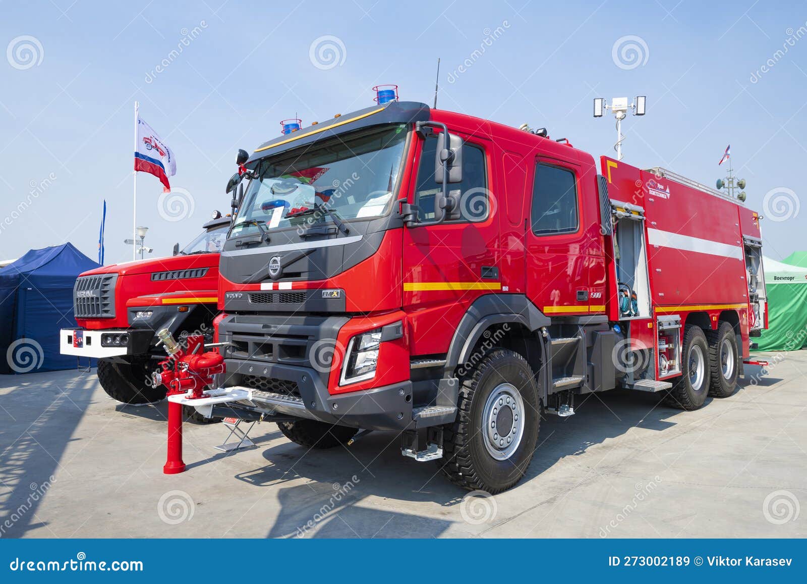 New Modern Fire Truck Based on Volvo FMX 500 Editorial Stock Image