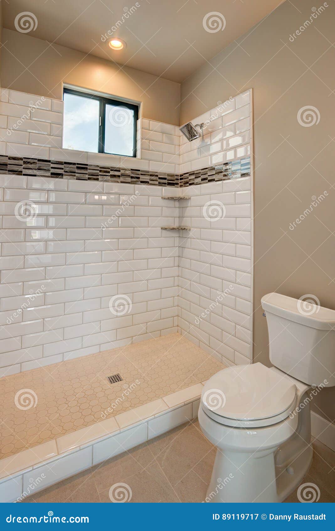 New Modern Home Guest Bathroom Stock Image - Image of ceiling ...