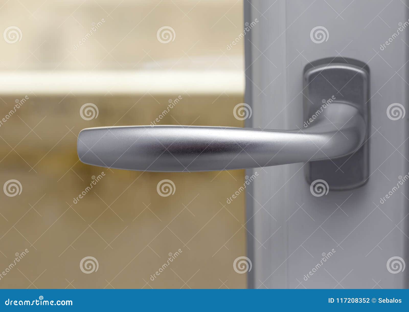New and Modern Silver Door Handle Stock Photo Image of doorknob