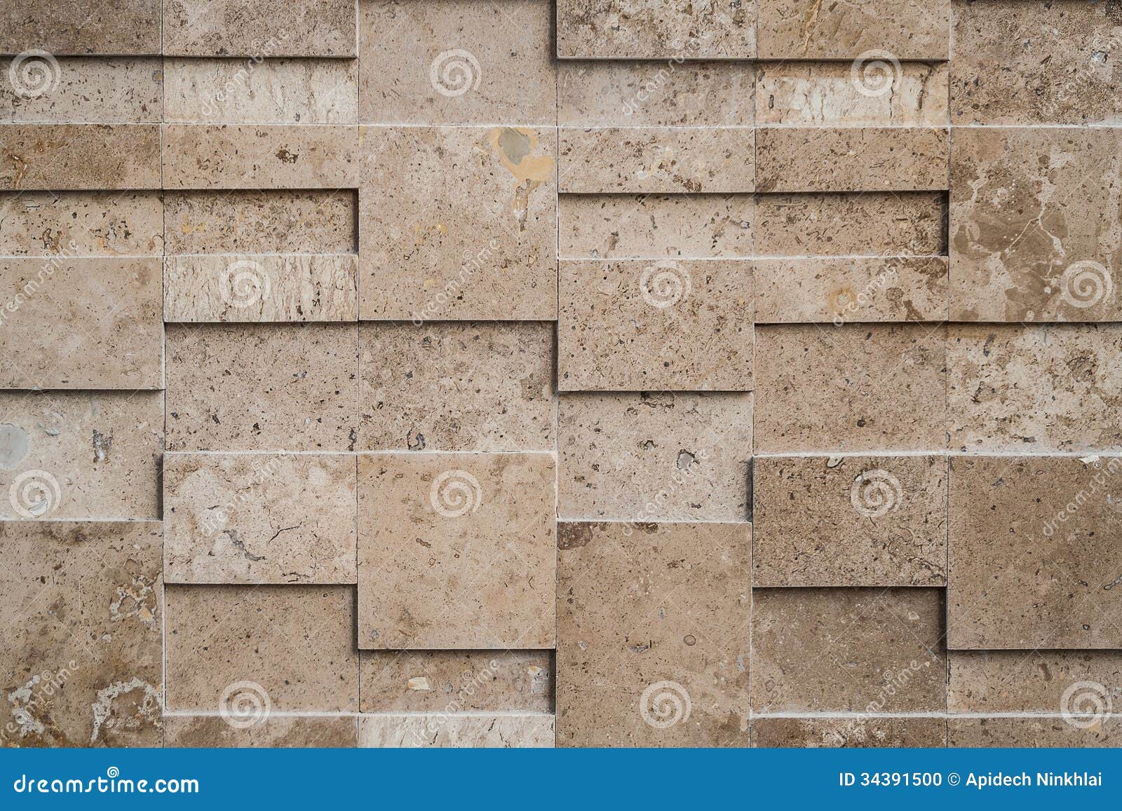 New Modern Stone Wall Stock Photo Image 34391500