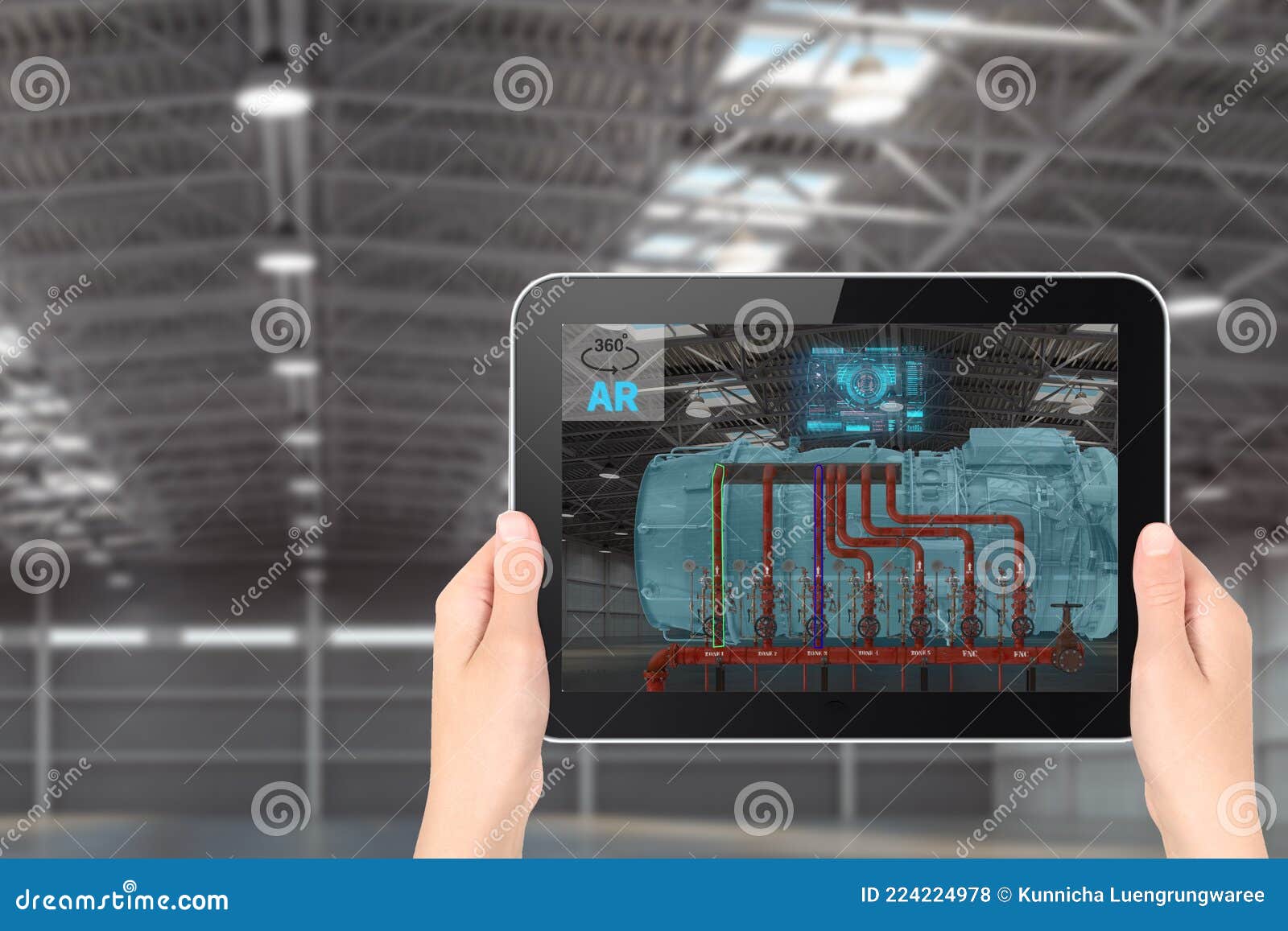 new normal futuristic technology in smart automation industrial concept using artificial intelligence, machine learning, digital t