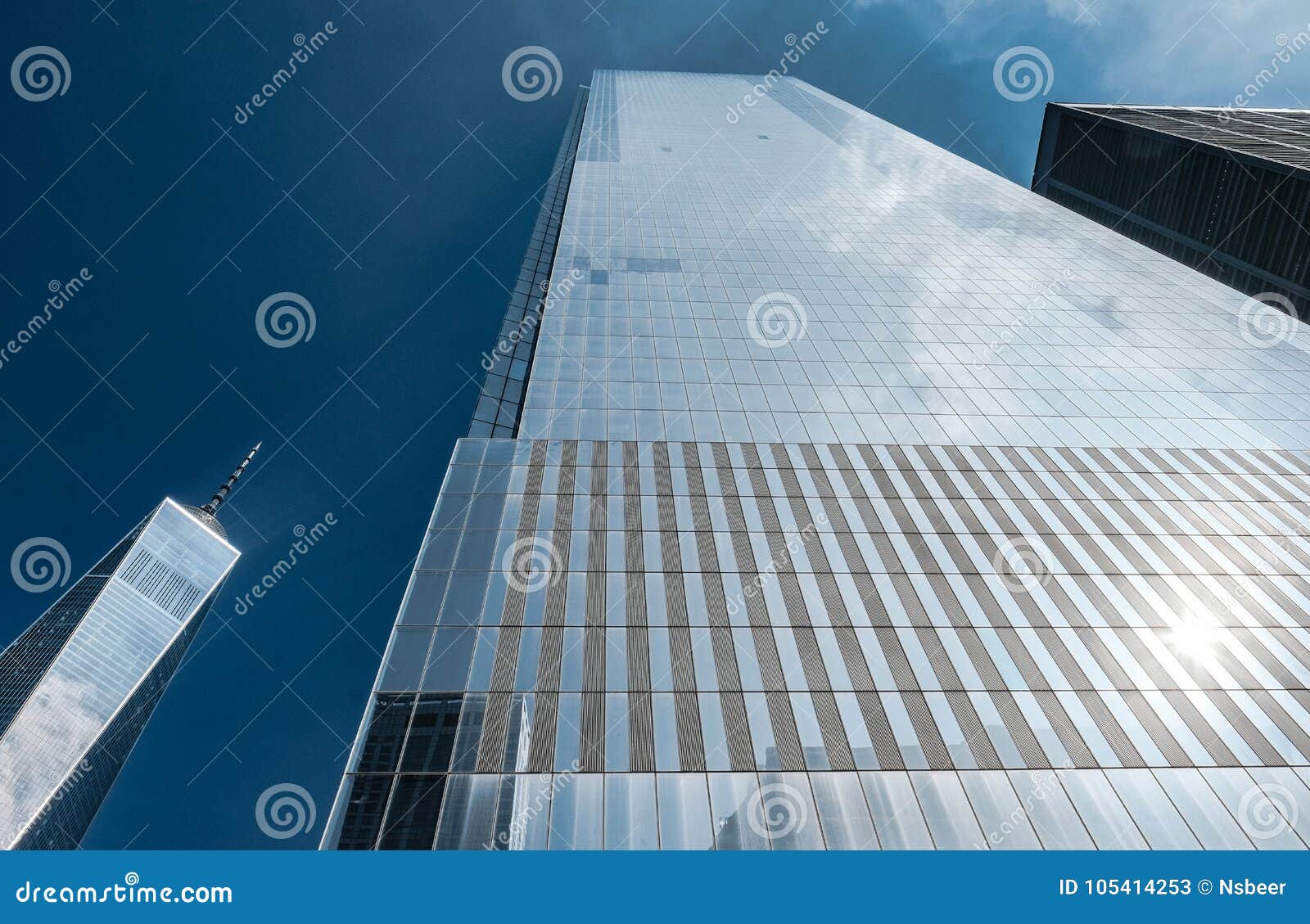 new office blocks seen at the site of ground zero, new york.