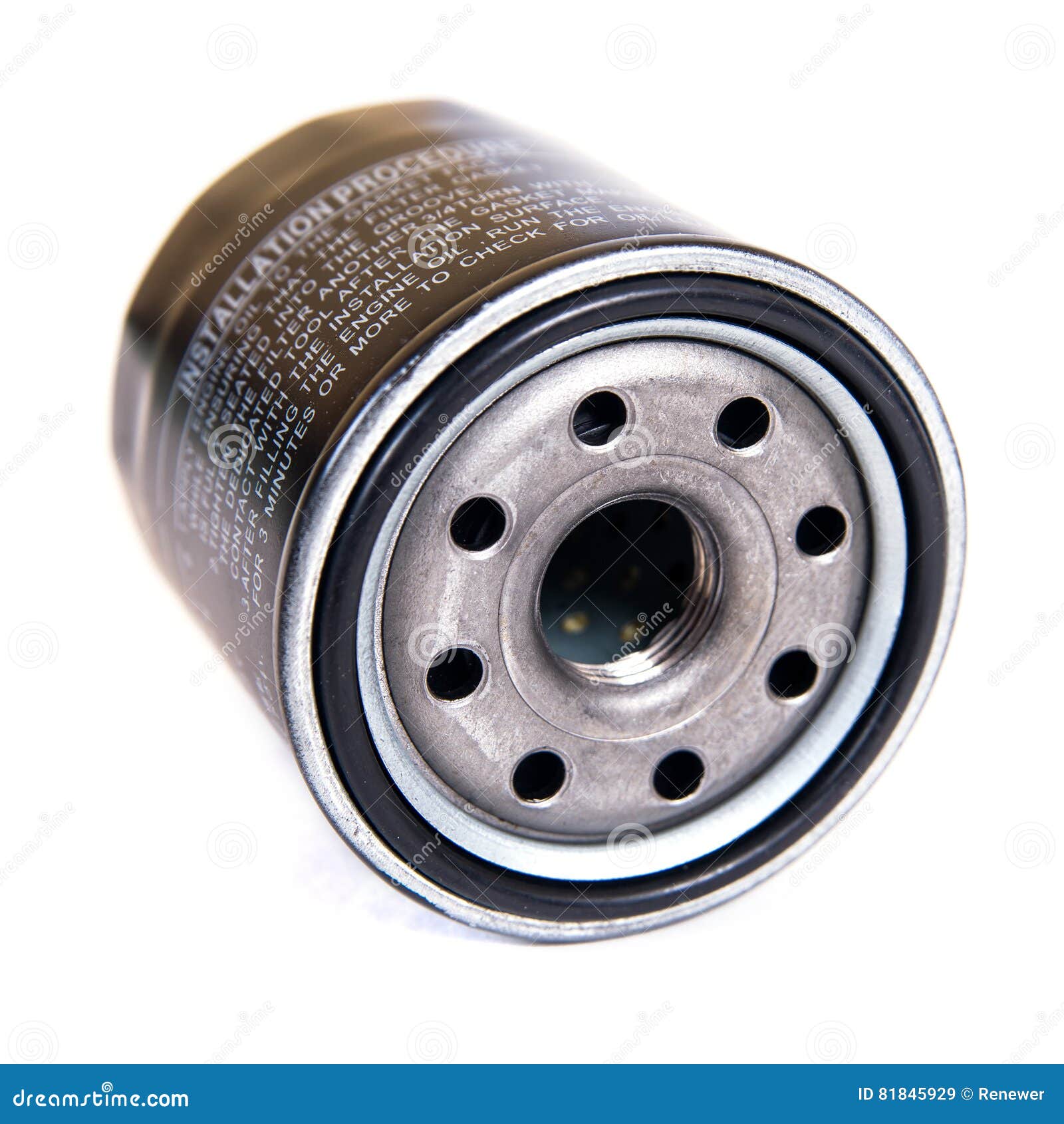 New oil filter for the car stock image. Image of path 81845929