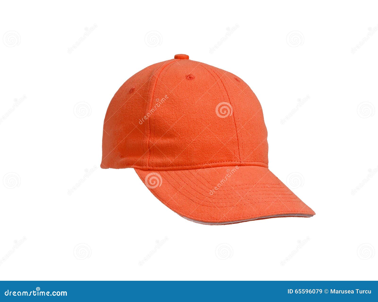 New Orange Baseball Cap stock image. Image of orange 65596079