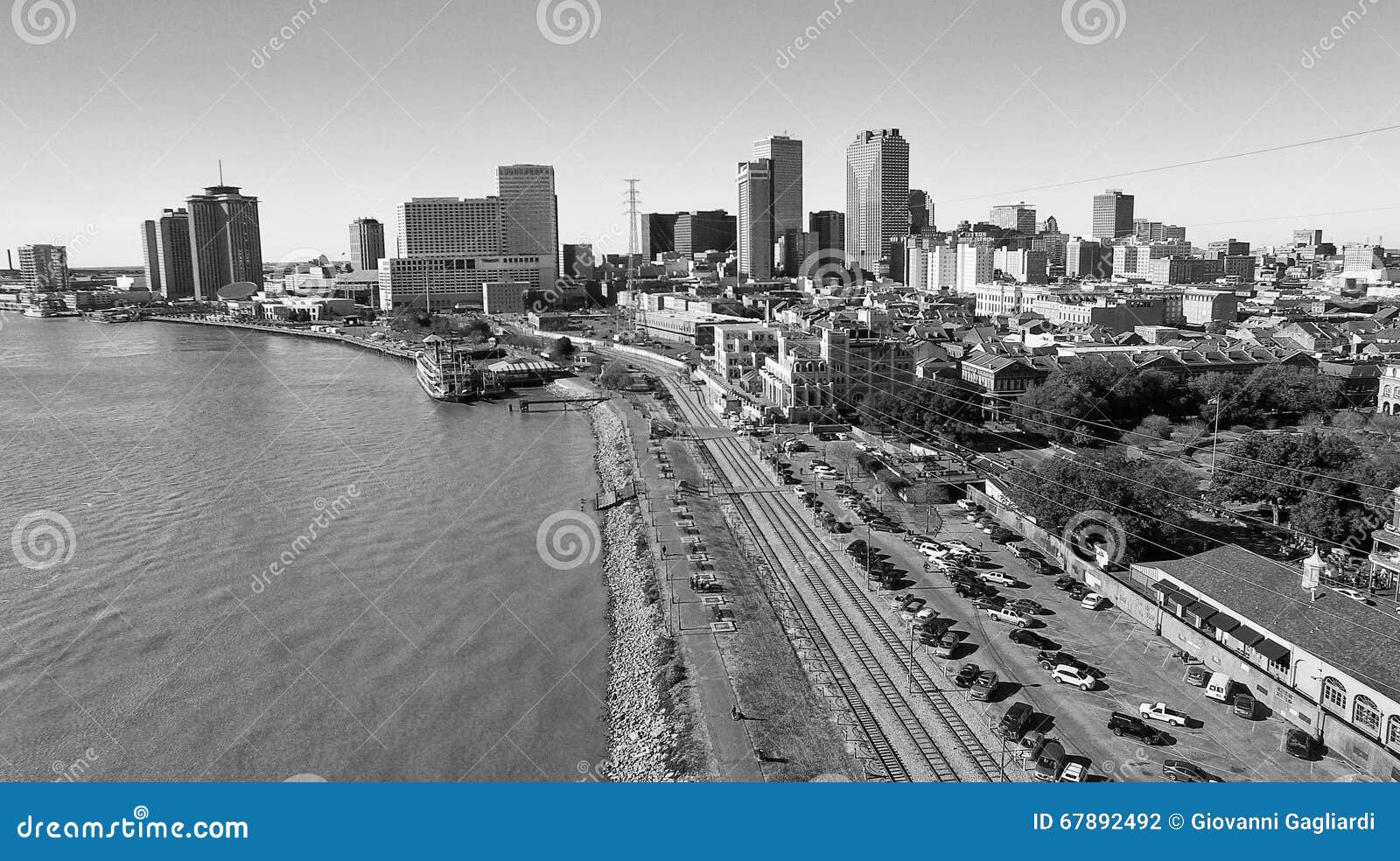 New Orleans from the air stock photo. Image of structure 67892492