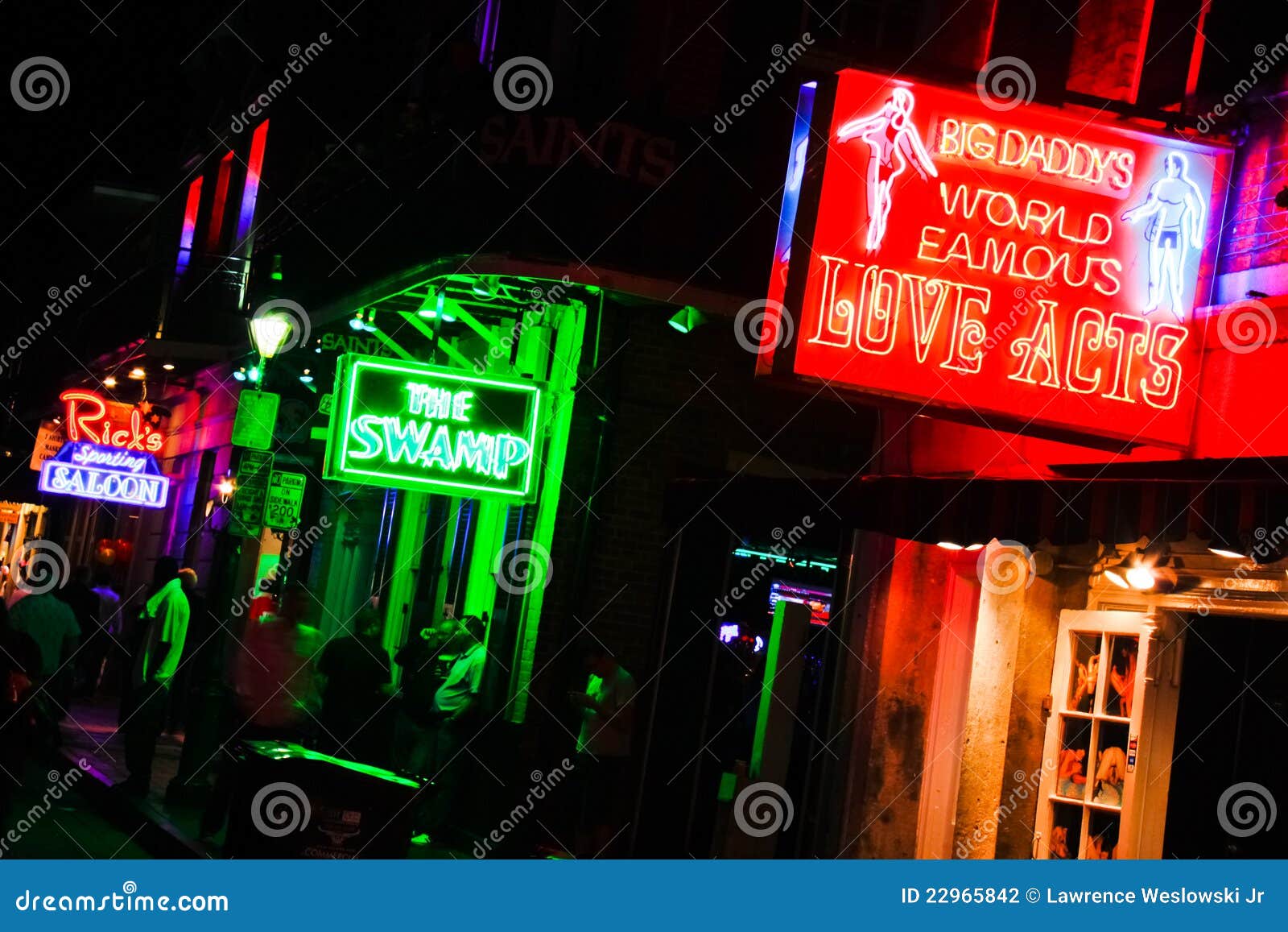 New Orleans Bourbon Street Bars and Sex Clubs 2 Editorial Photography image