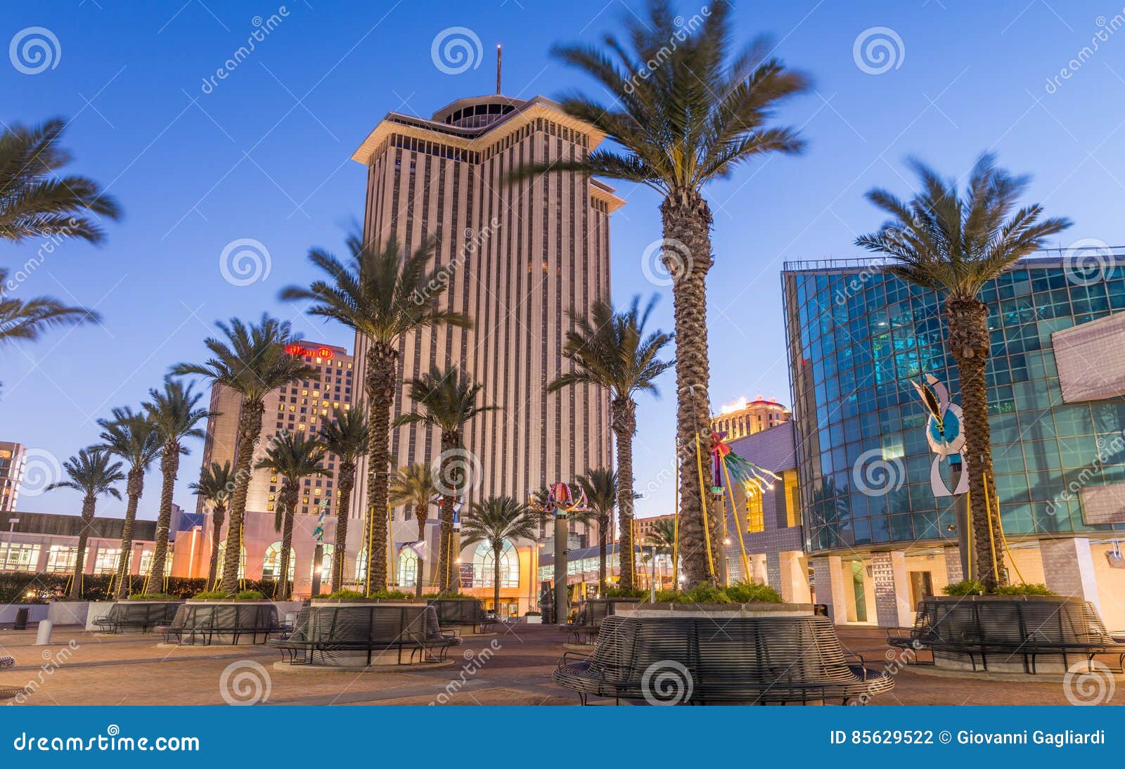 NEW ORLEANS FEBRUARY 9, 2016 Street Lights on Mardi Gras Nigh