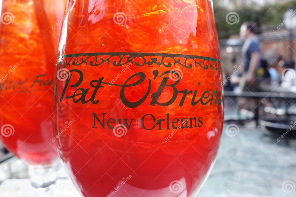 NEW ORLEANS,LA/USA 03192019 the Famous Hurricane Cocktail at Pat