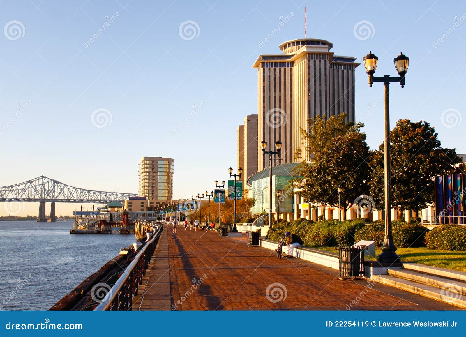 New Orleans Morning Along The Waterfront Editorial Stock Image