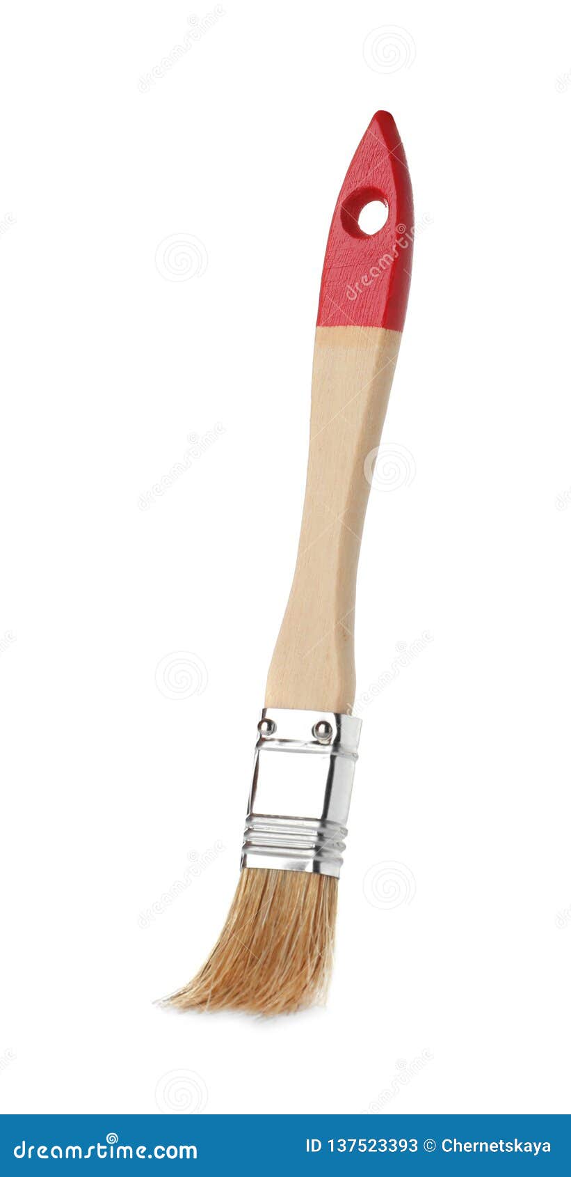 New Paint Brush on White Background Stock Image Image of craft, color