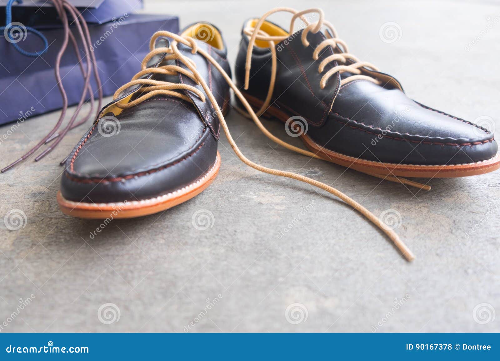 New Pair of Brown Leather Dress Shoes Stock Photo - Image of walking ...