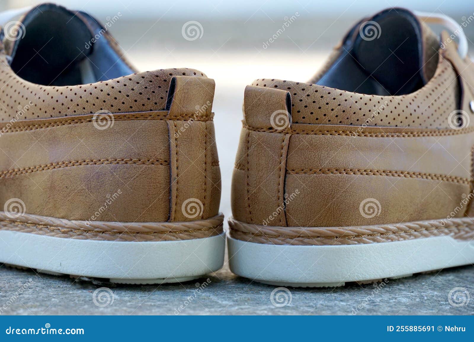 New Pair of a Brown Men Shoes Stock Image - Image of fashionable ...