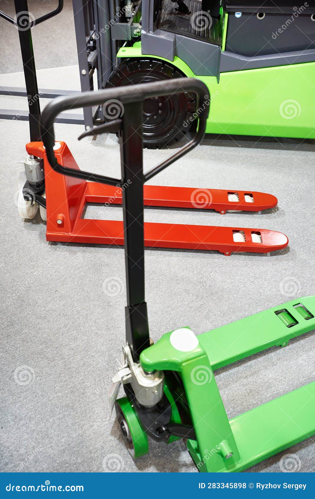 Pallet jacks stock photo. Image of hardware, freight 283345898