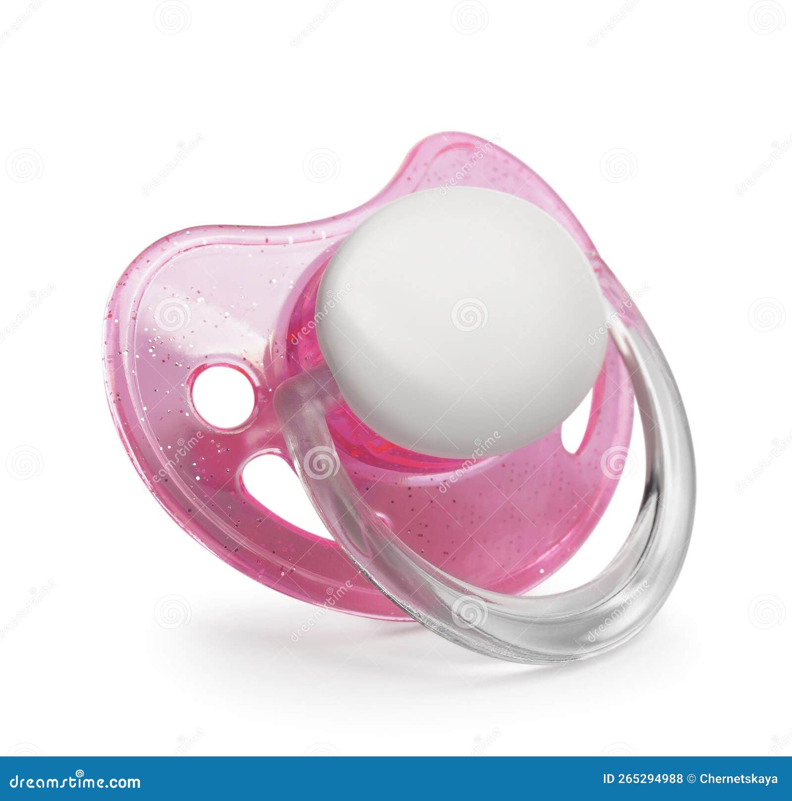 New Pink Baby Pacifier Isolated on White Stock Photo Image of