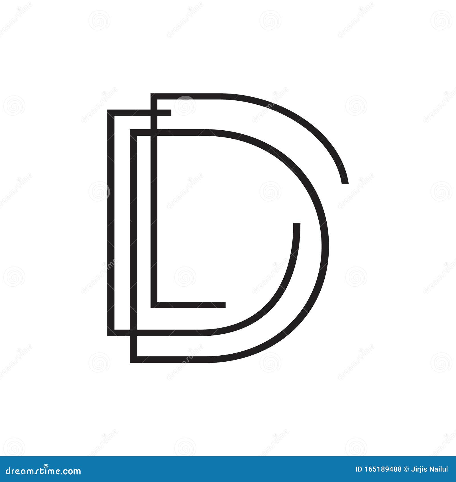 New Popular D Letter Initial D Logo Design Vector Graphic Concept ...