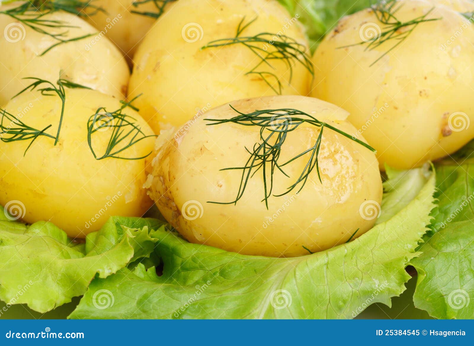 New potato and green salad stock image. Image of vegetarian 25384545