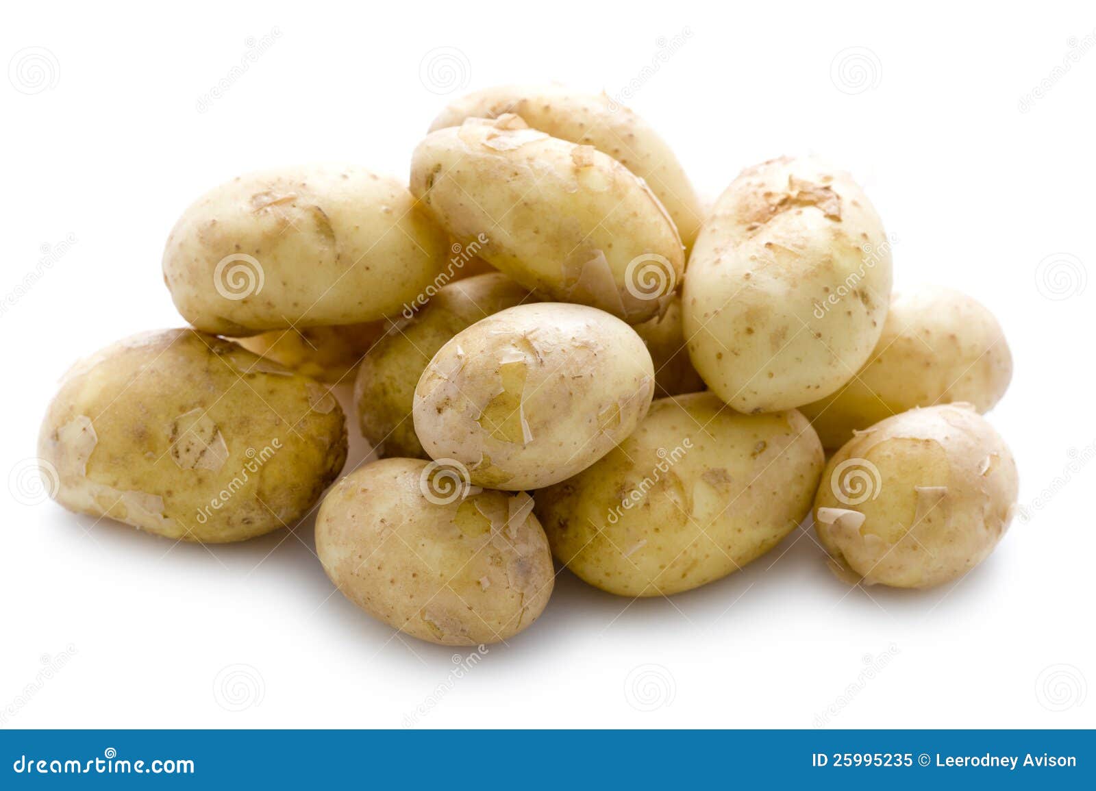 New Potatoes On White Background Stock Image - Image of cutouts, peer