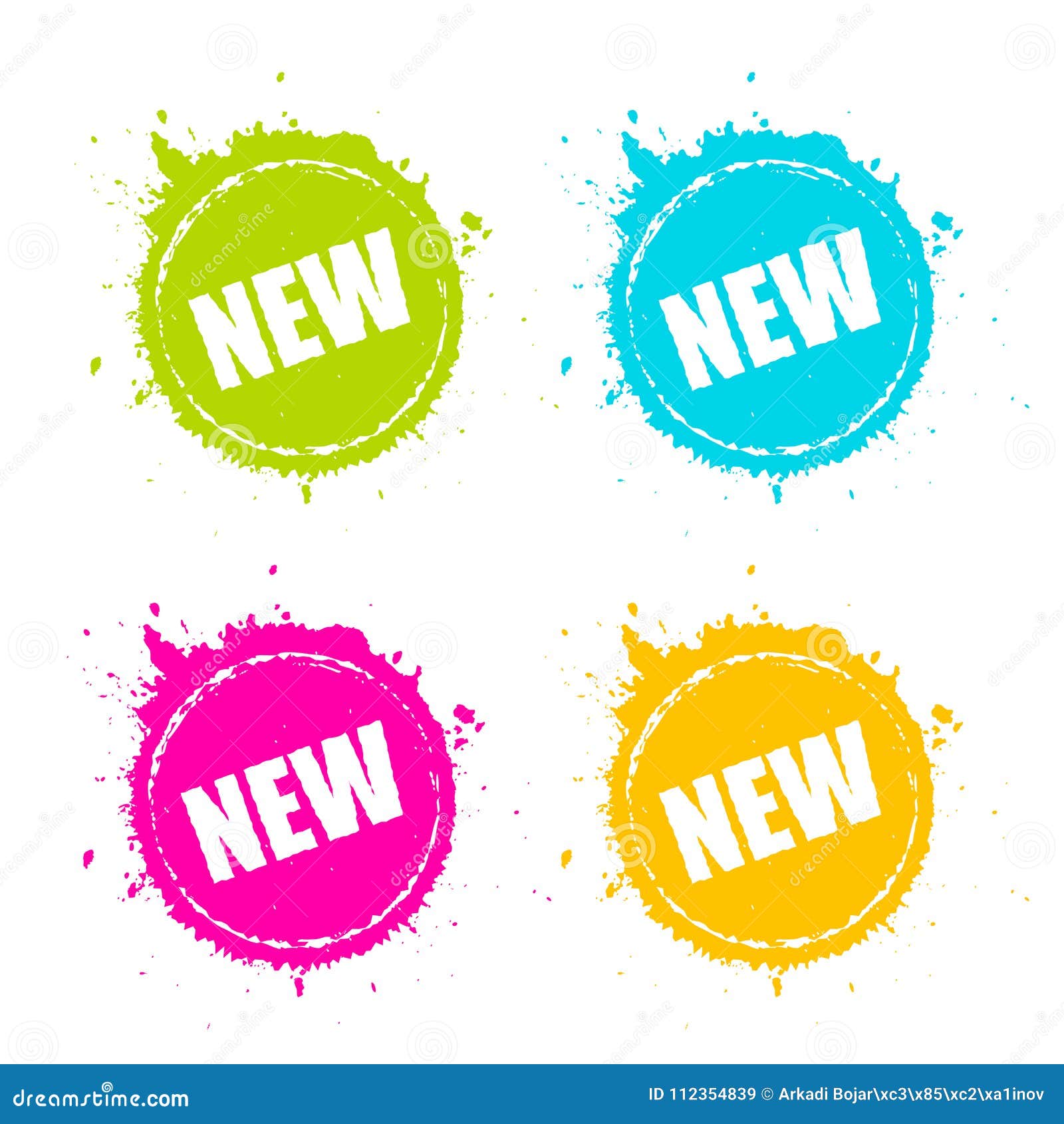 new product promotion splattered  icon