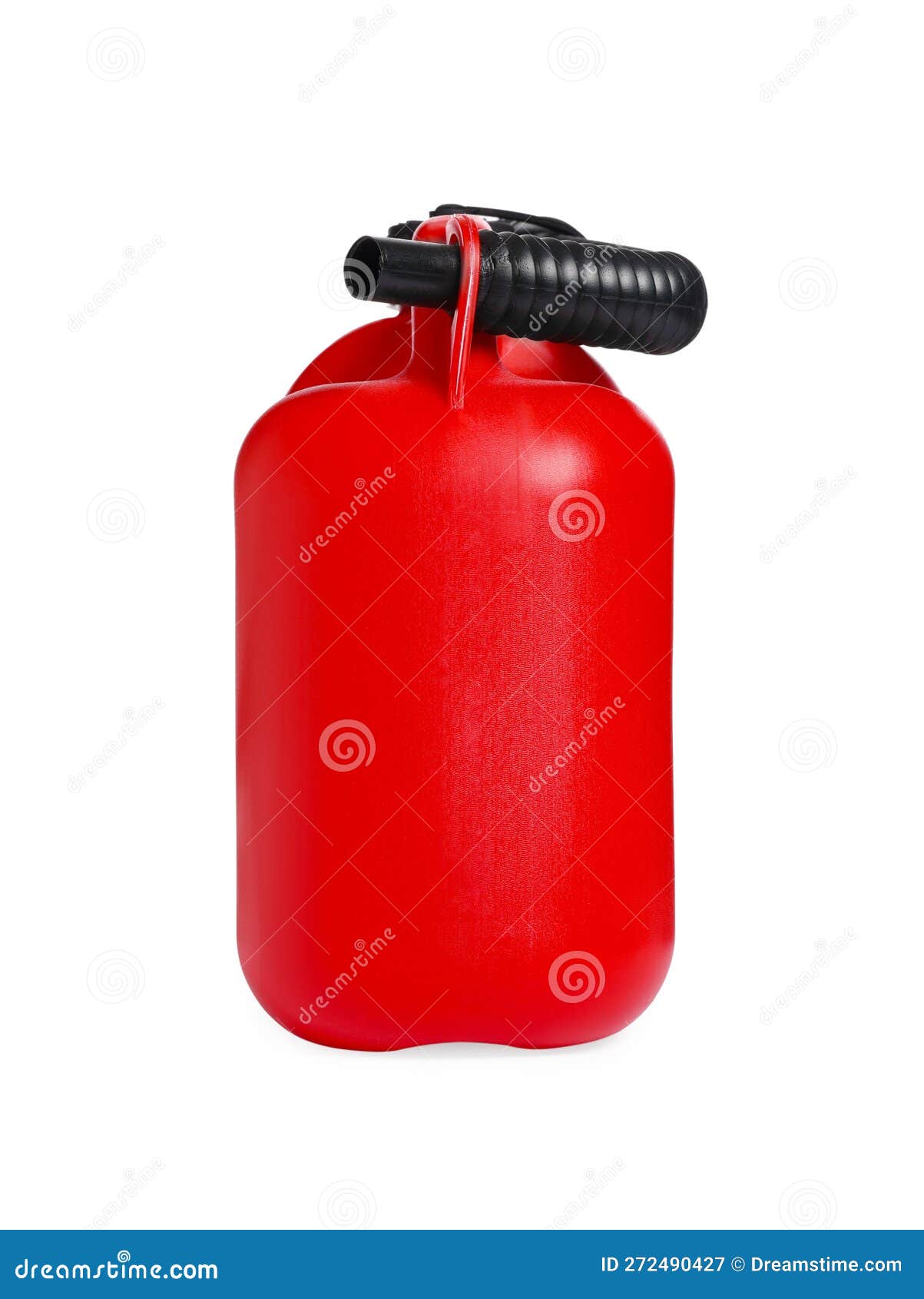 New Red Plastic Canister Isolated on White Stock Image Image of