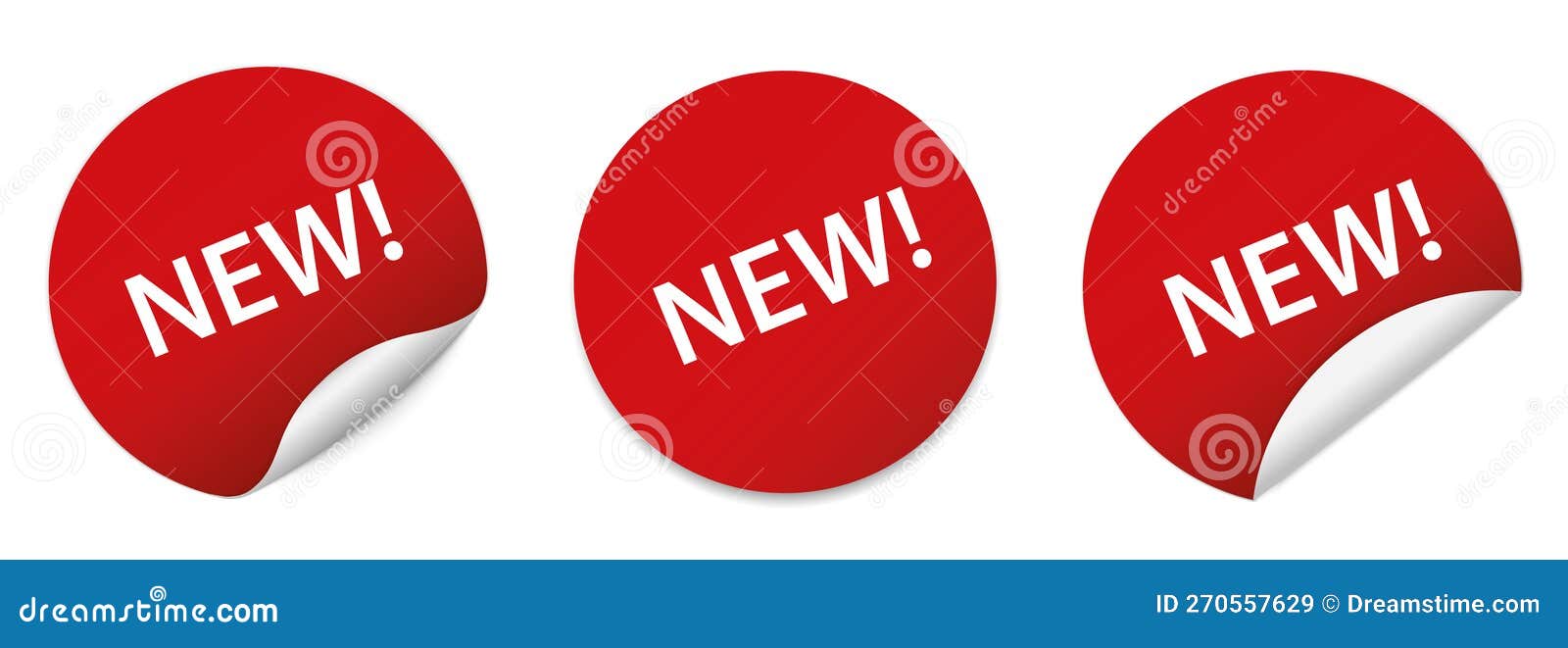 NEW! Red Round Sticker Banners Stock Illustration Illustration of