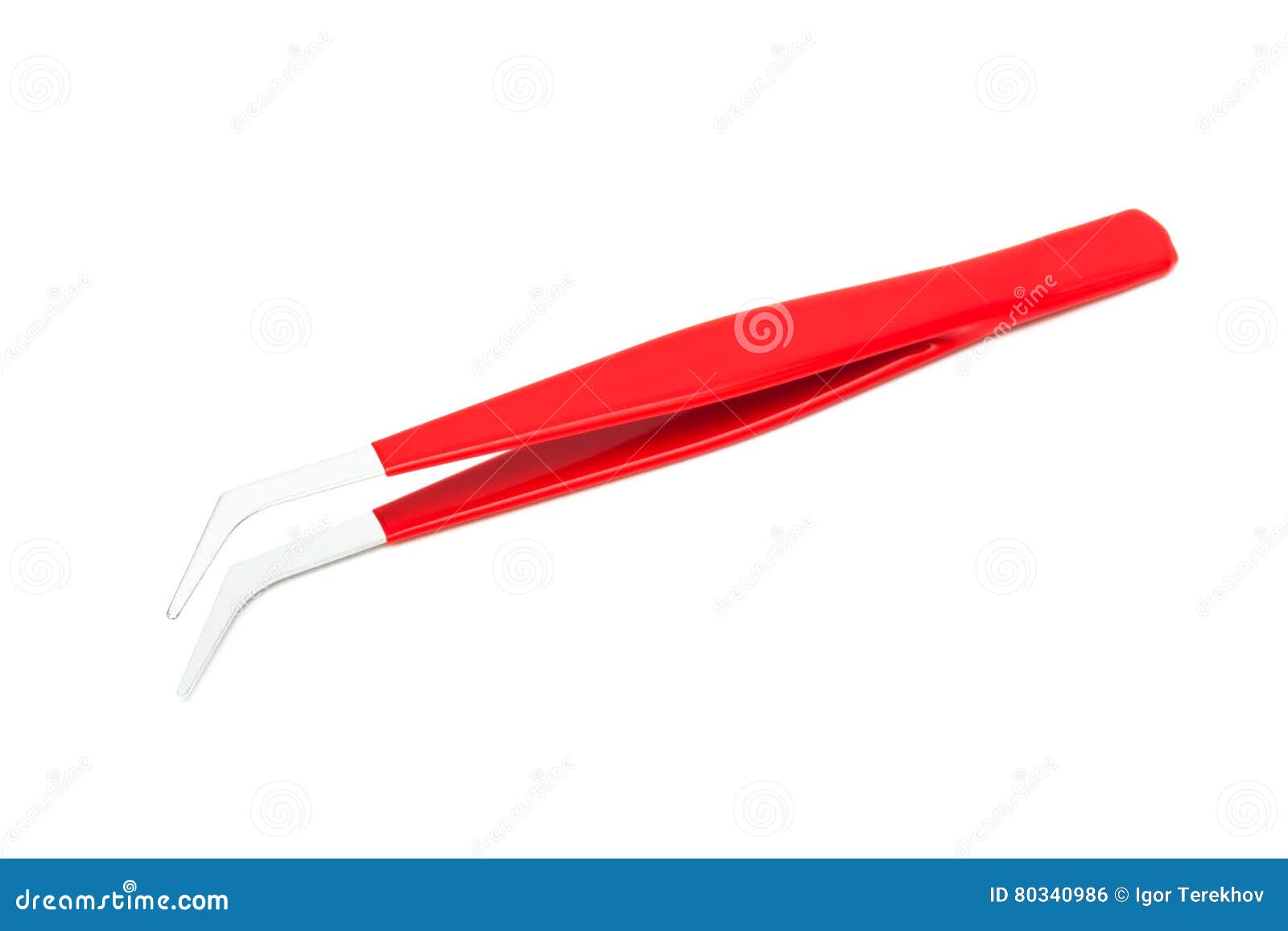 New red tweezers stock photo. Image of steel, single 80340986