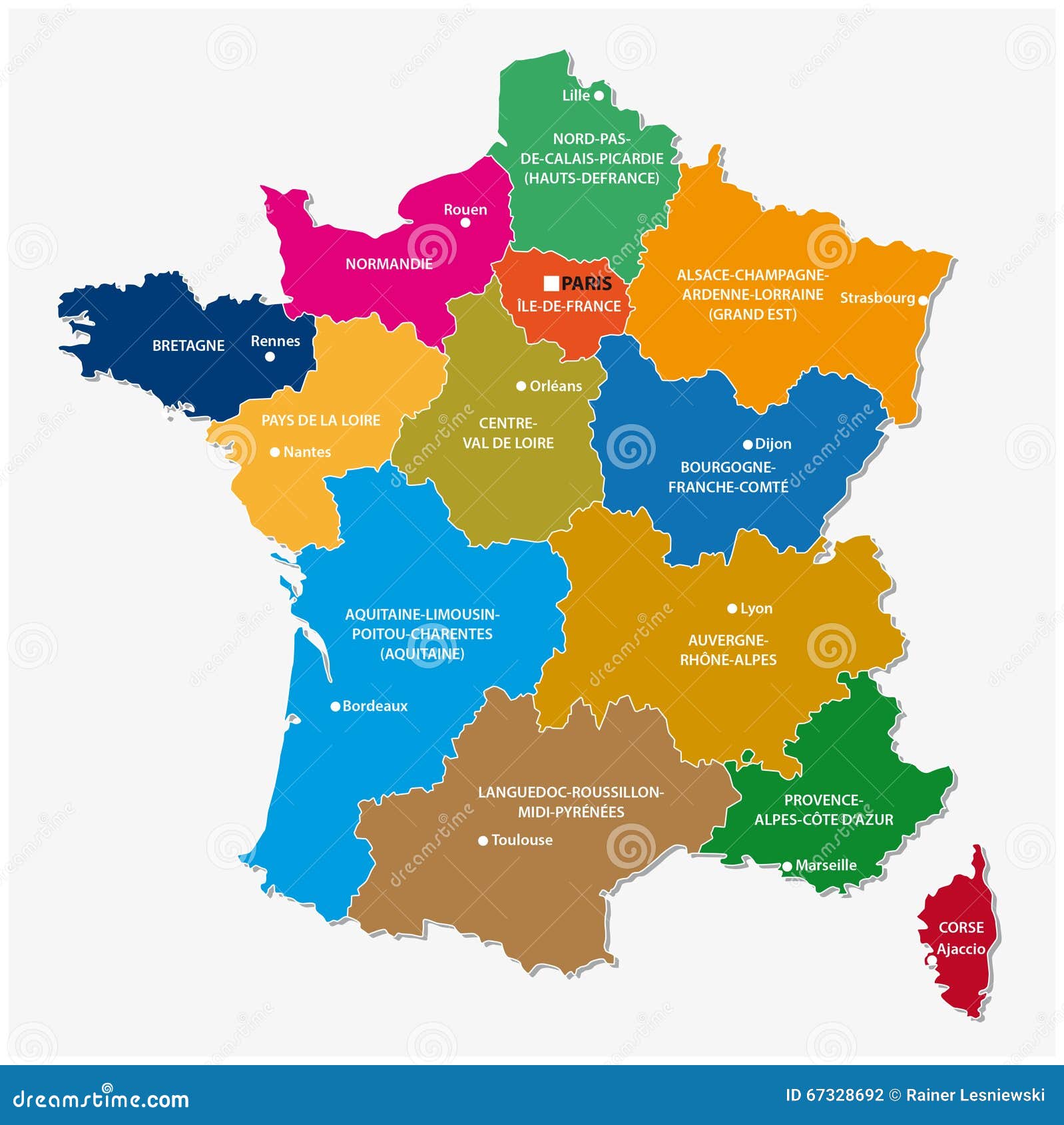 new regions of france, map