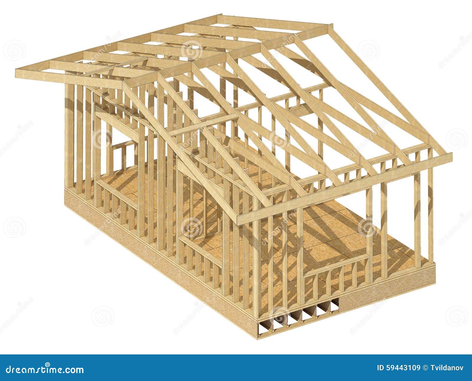 New Residential Construction Home Wood Framing. Stock ...