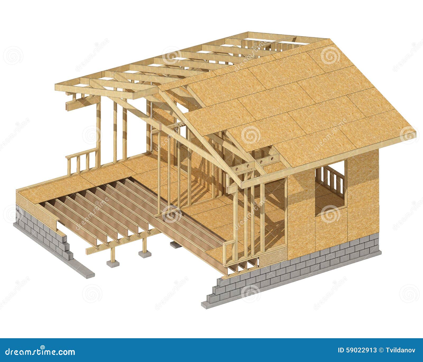 New Residential Construction Home Wood Framing. Stock ...