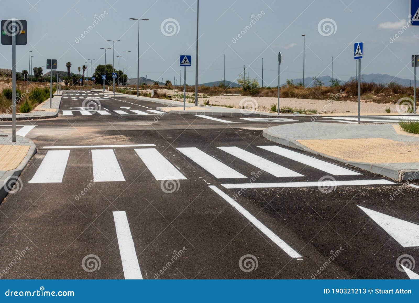 New road markings stock image. Image of black, driveway - 190321213