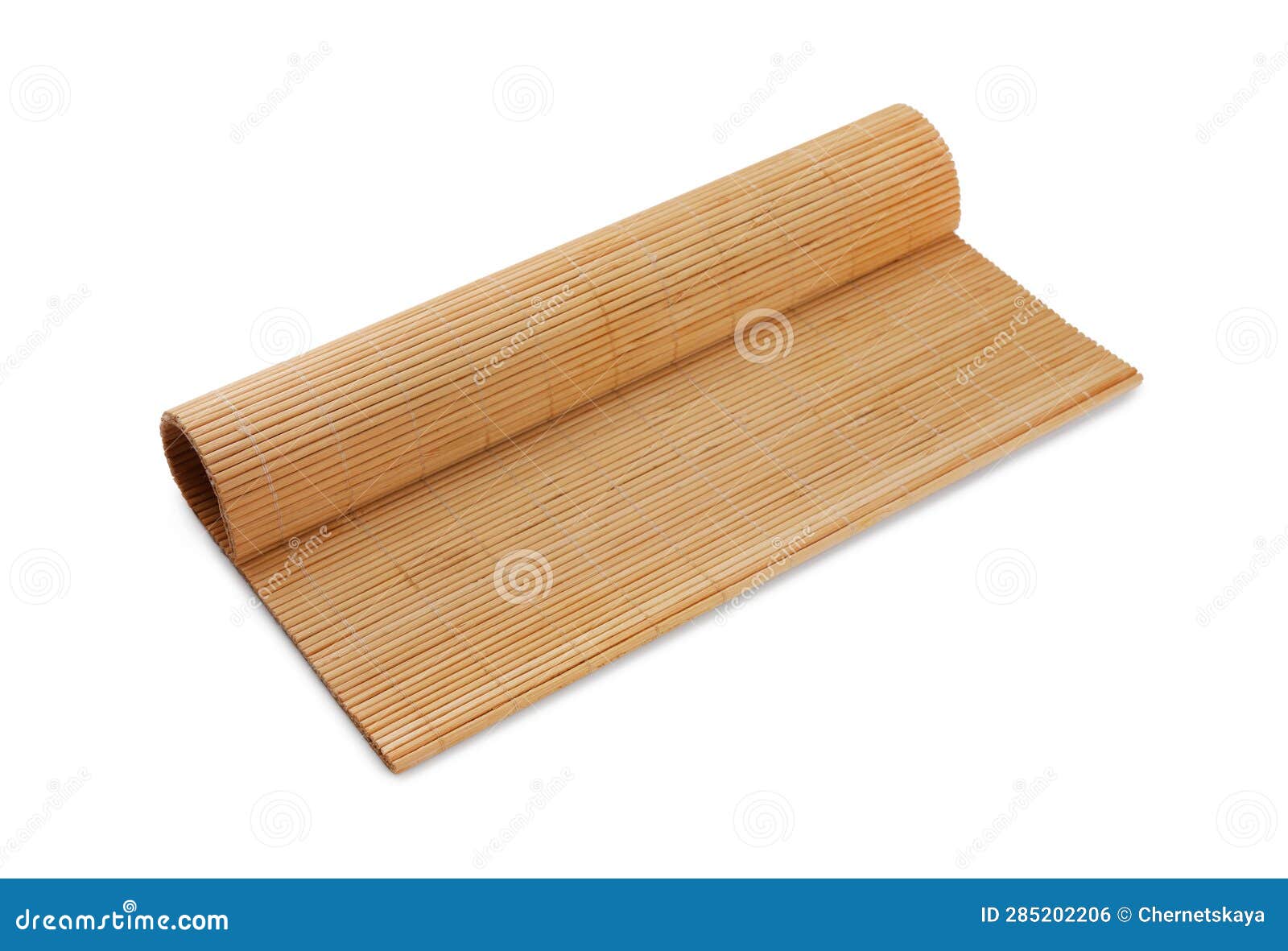 New Rolled Bamboo Mat Isolated on White Stock Photo Image of clean