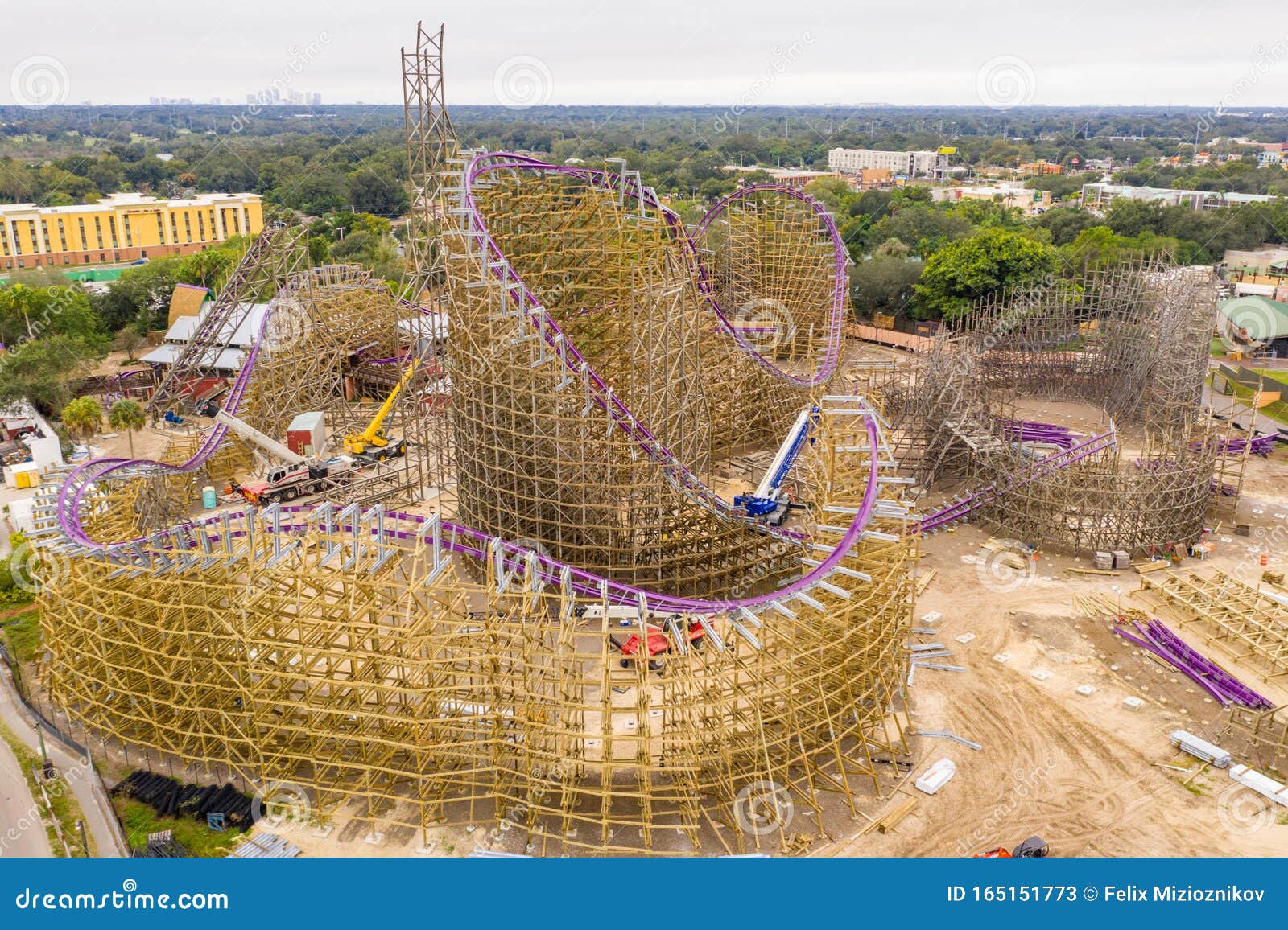 New Roller Coaster Construction Site Tampa Busch Gardens Editorial