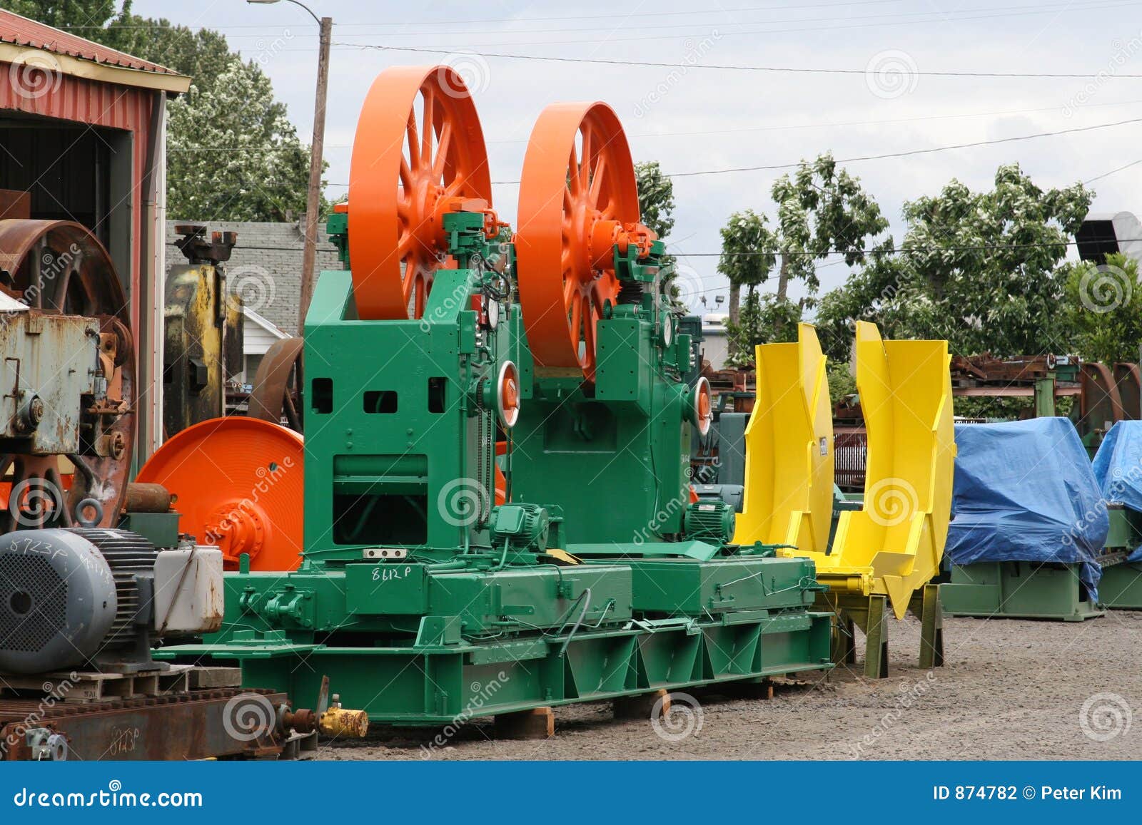 New Saw Mill Equipment stock photo. Image of lumber, chain 874782