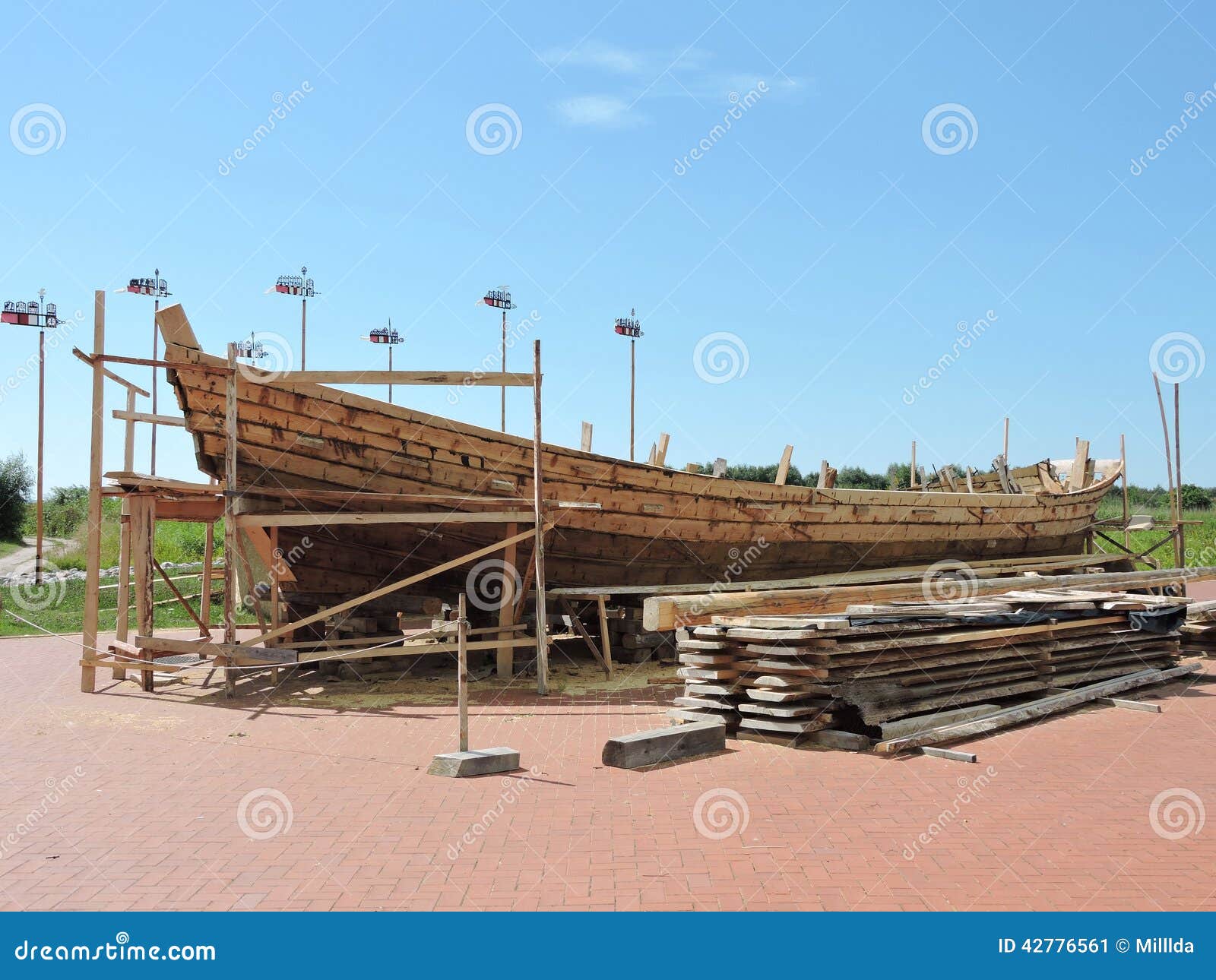 New Ship Construction, Lithuania Stock Image Image of sailing