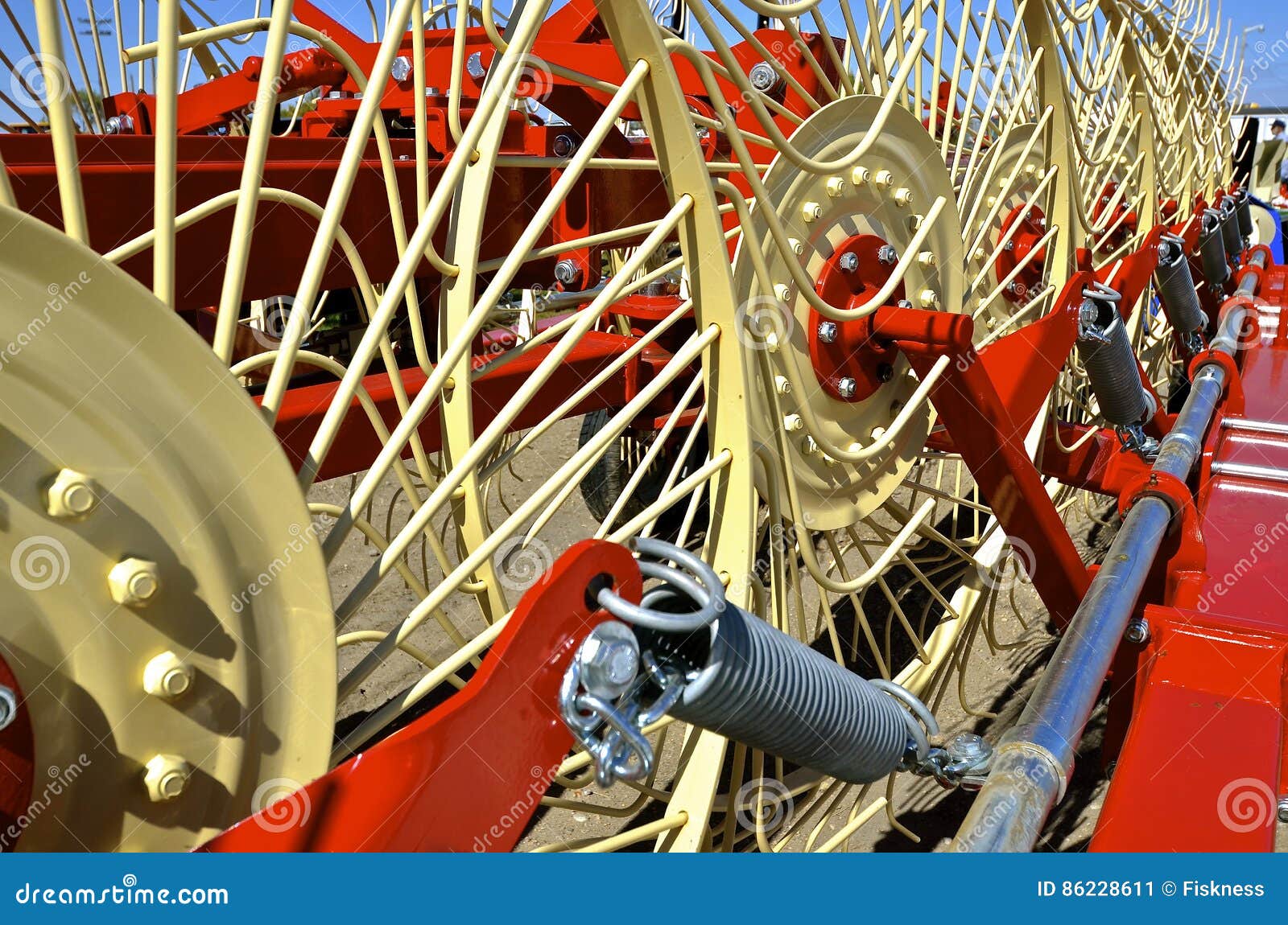 New Side Wheel Delivery Rake Stock Image Image of alfalfa, farm 86228611