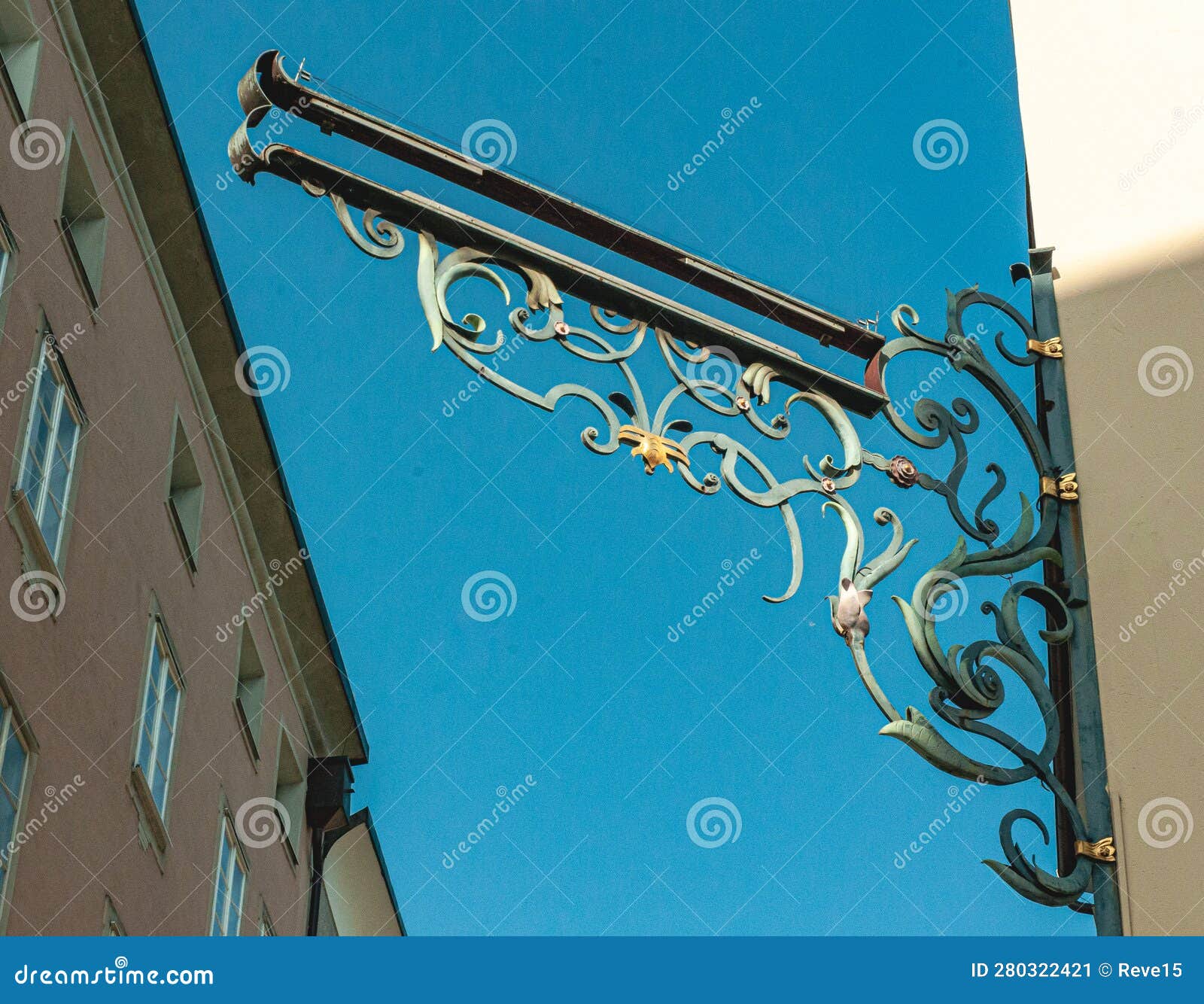 new sign support, sign not attached yet, reim, fance, against a blue sky