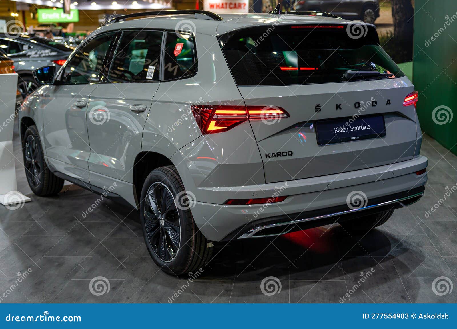 New Skoda Karoq Sportline Premiere at a Motor Show, 2023 Model, Rear View  Editorial Stock Photo - Image of vehicle, automotive: 277554983