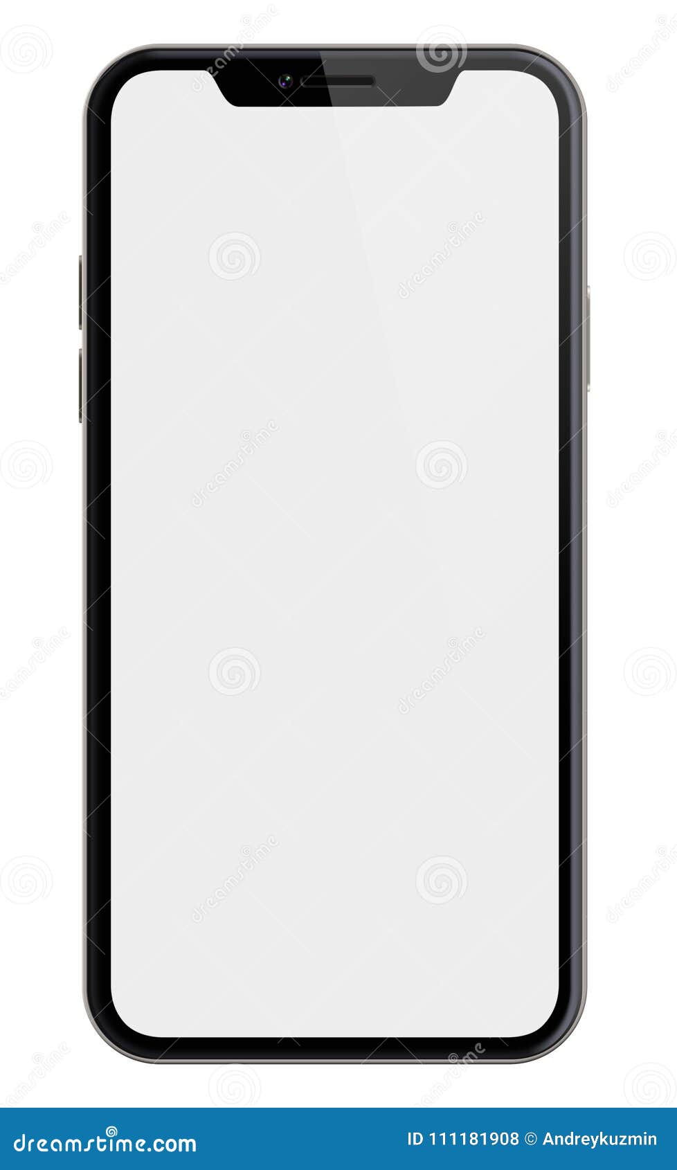 new smartphone similar to iphone x  with clipping path included