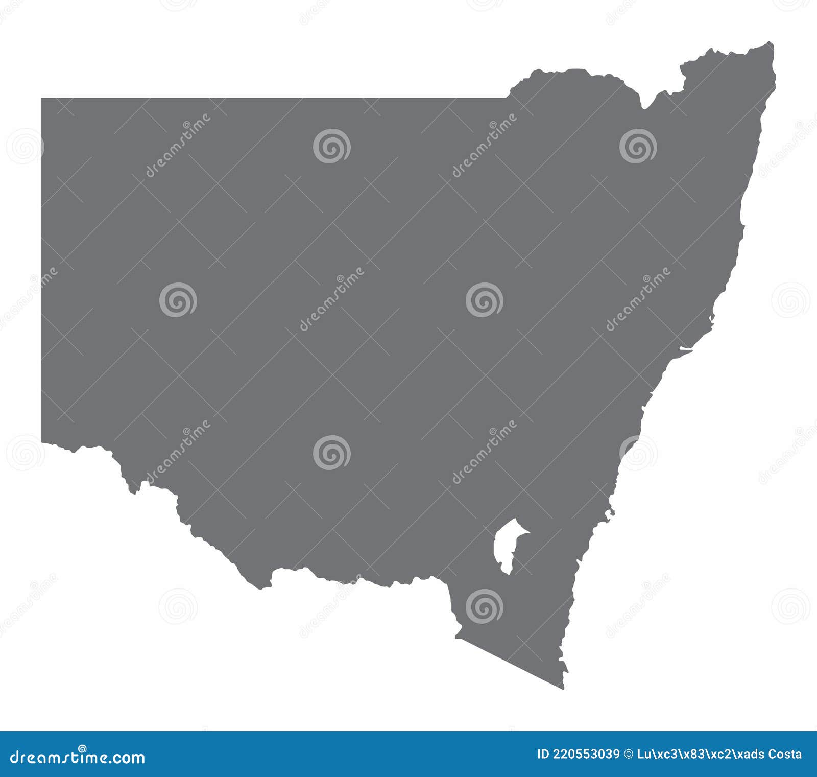 new south wales silhouette map