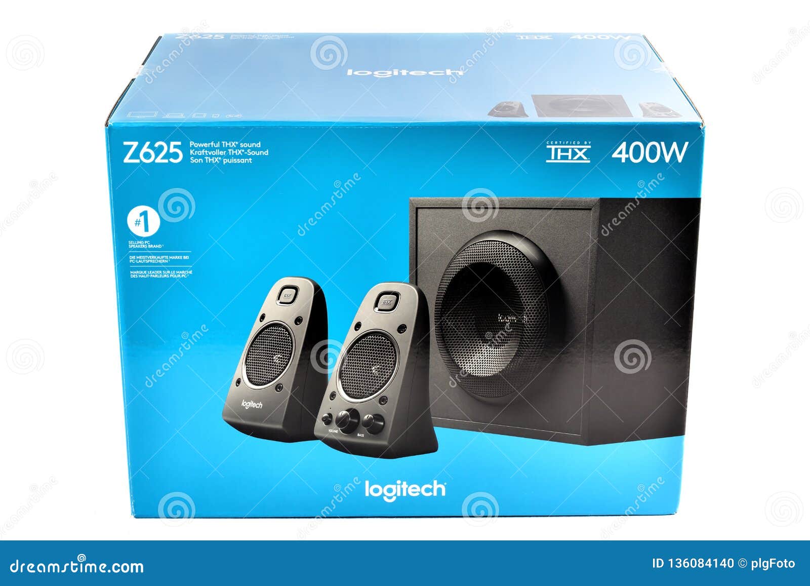 New Speaker 2.1 Logitech Brand and Model Z625 400W and THX Technology Editorial Image - Image of group, party: 136084140