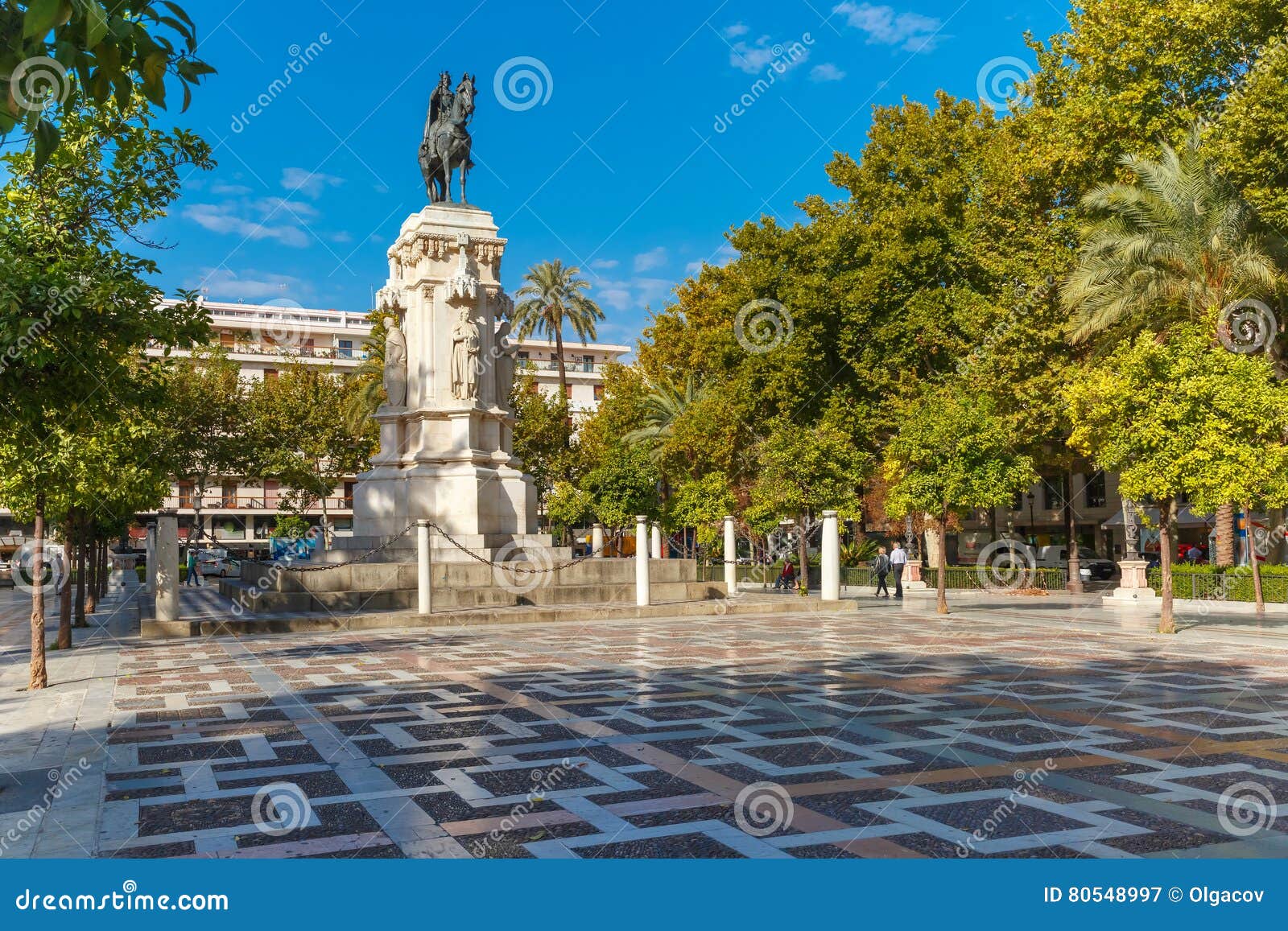 new square or plaza nueva in seville, spain