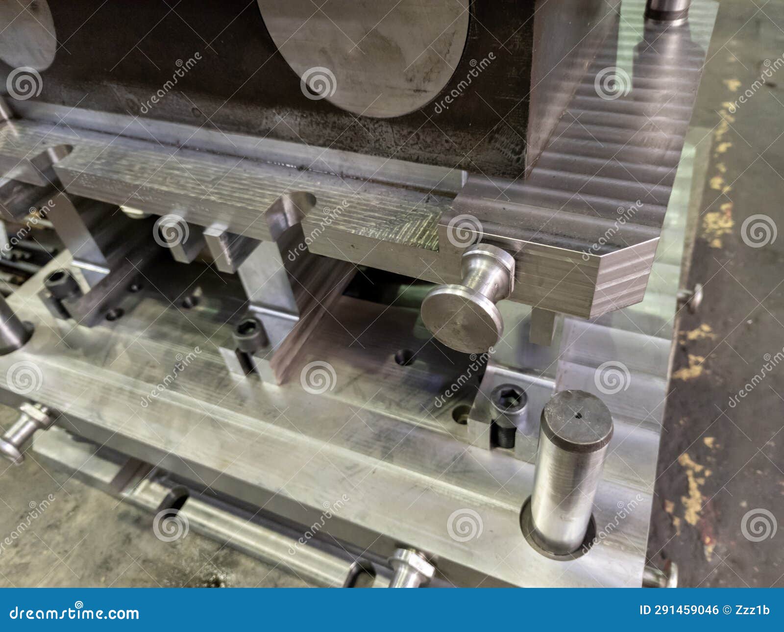 New Stamping Press Punch and Die Tool Set Stock Photo Image of