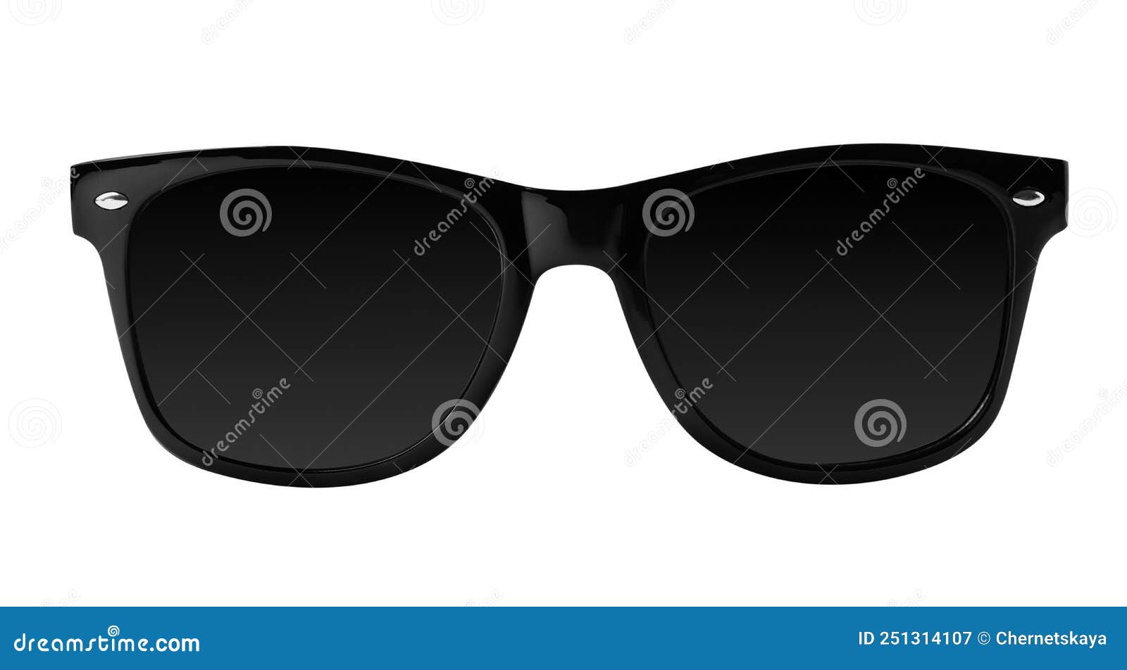 New Stylish Sunglasses Isolated on White. Sun Protection Stock Image ...