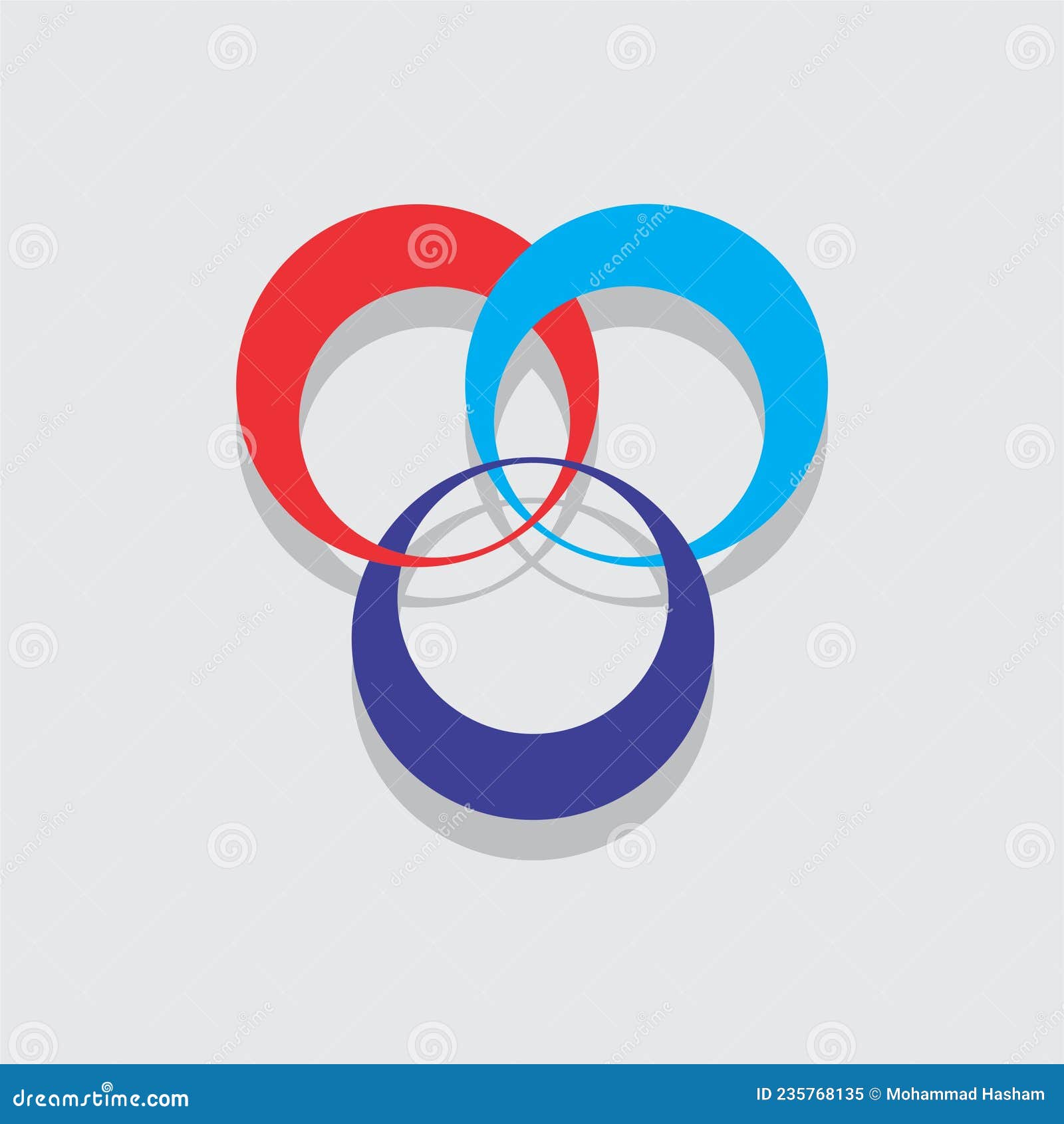 New three rings logo stock vector. Illustration of presentation 235768135