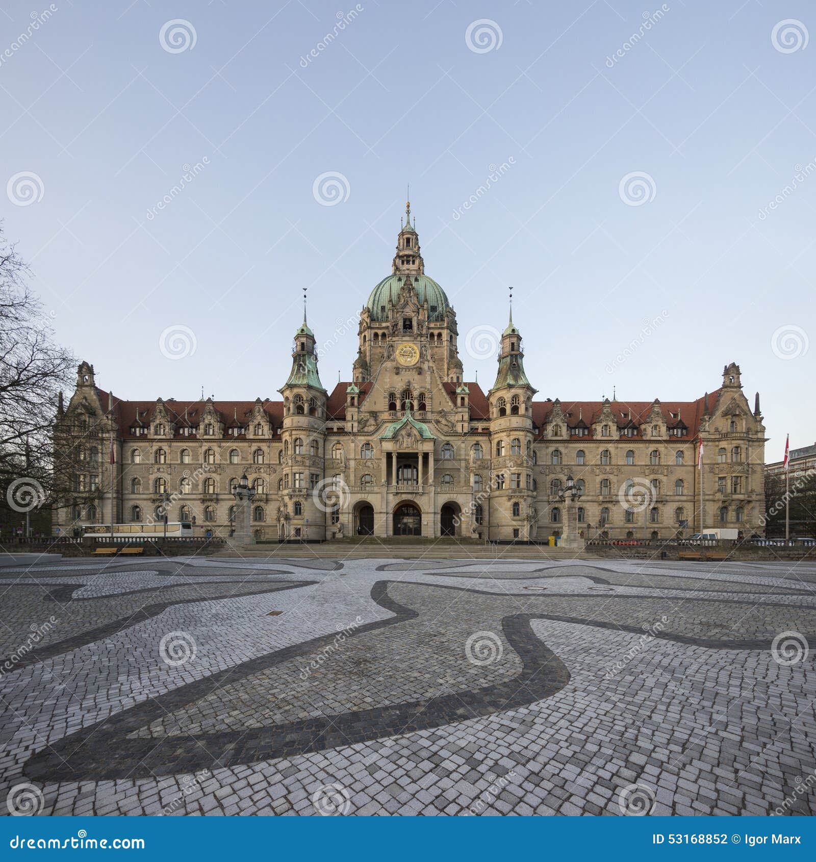 New Town Hall in Hanover stock photo. Image of maschpark 53168852