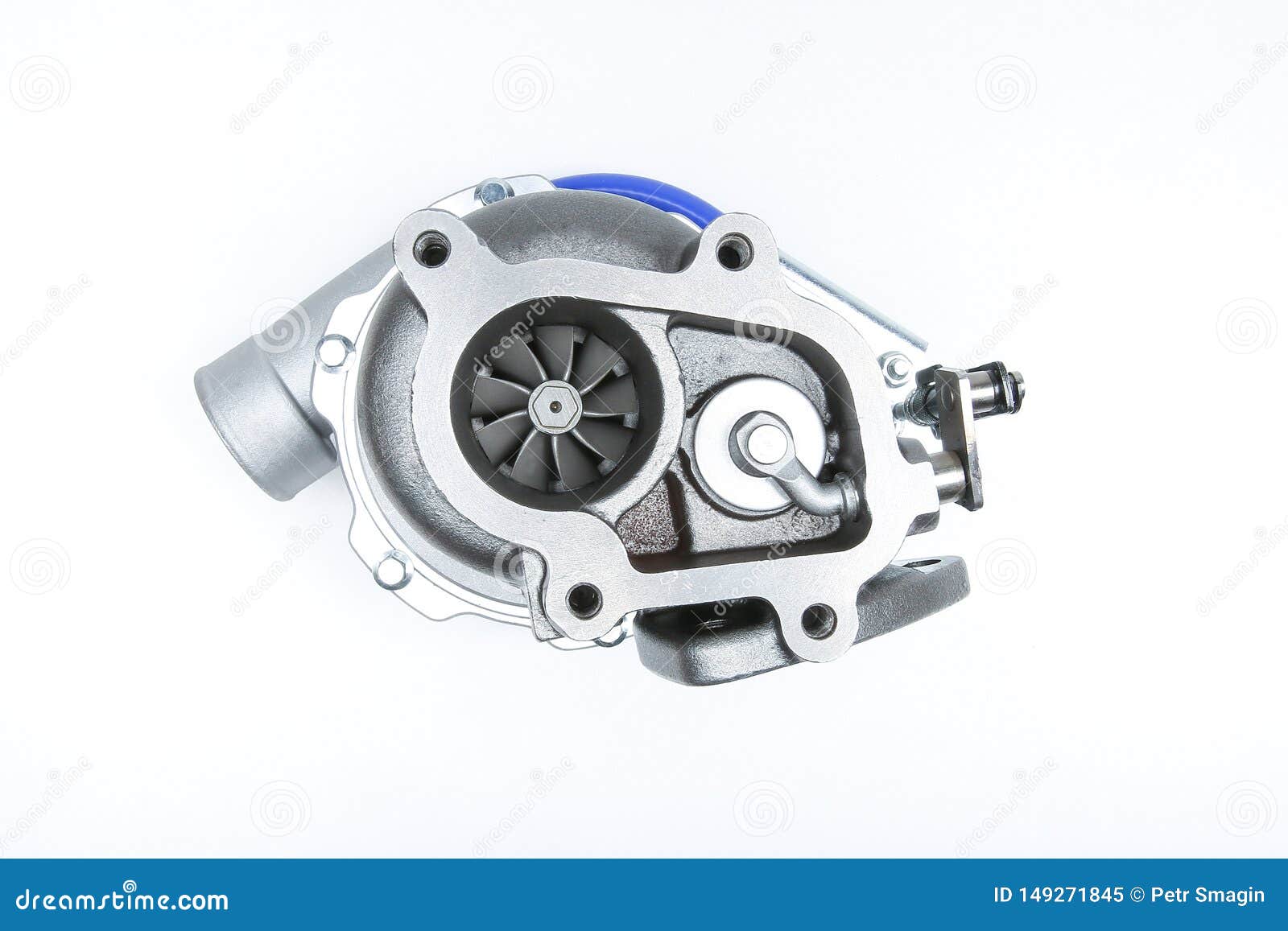 Car Turbocharger Isolated On White Background Turbo Engine Stock
