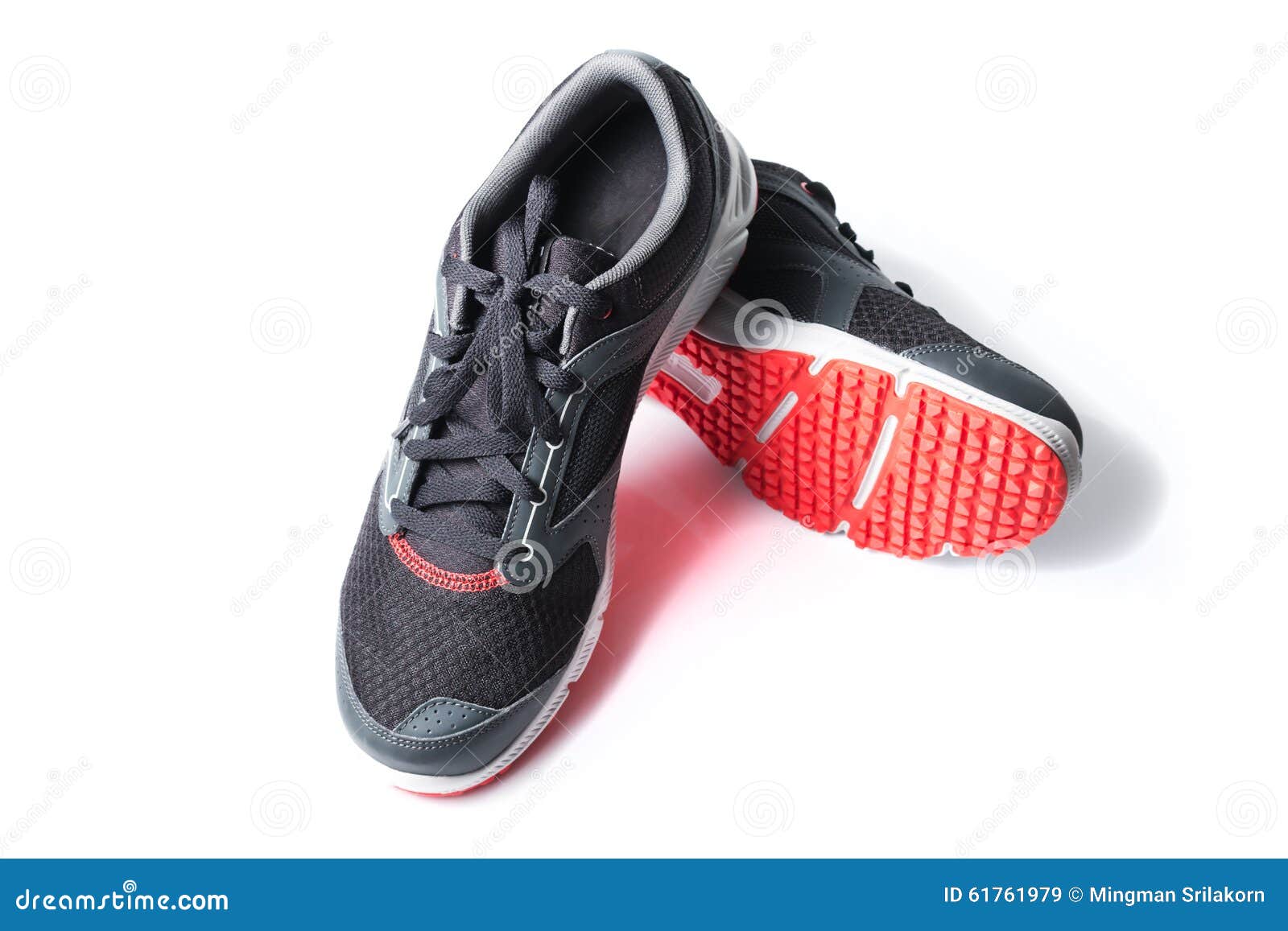 New Unbranded Running Shoe Color Black And Red Stock Image - Image of ...