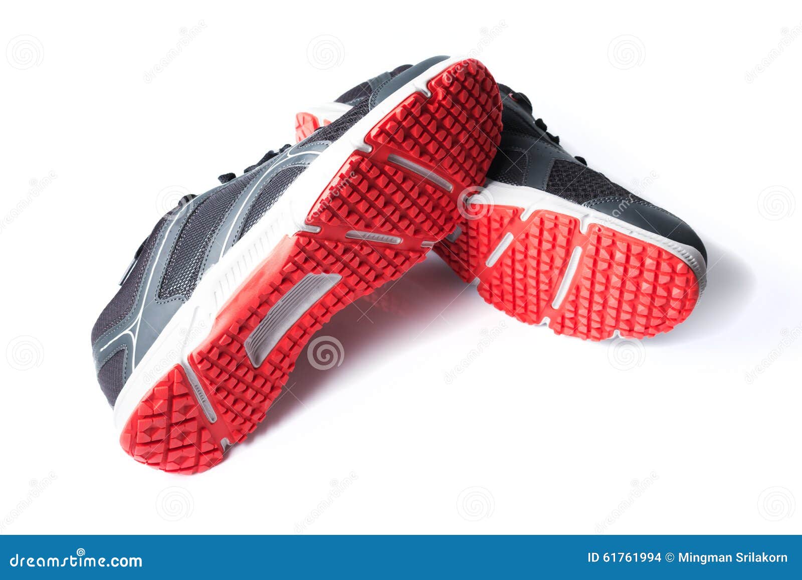 New Unbranded Running Shoe Color Black and Red Stock Photo - Image of ...